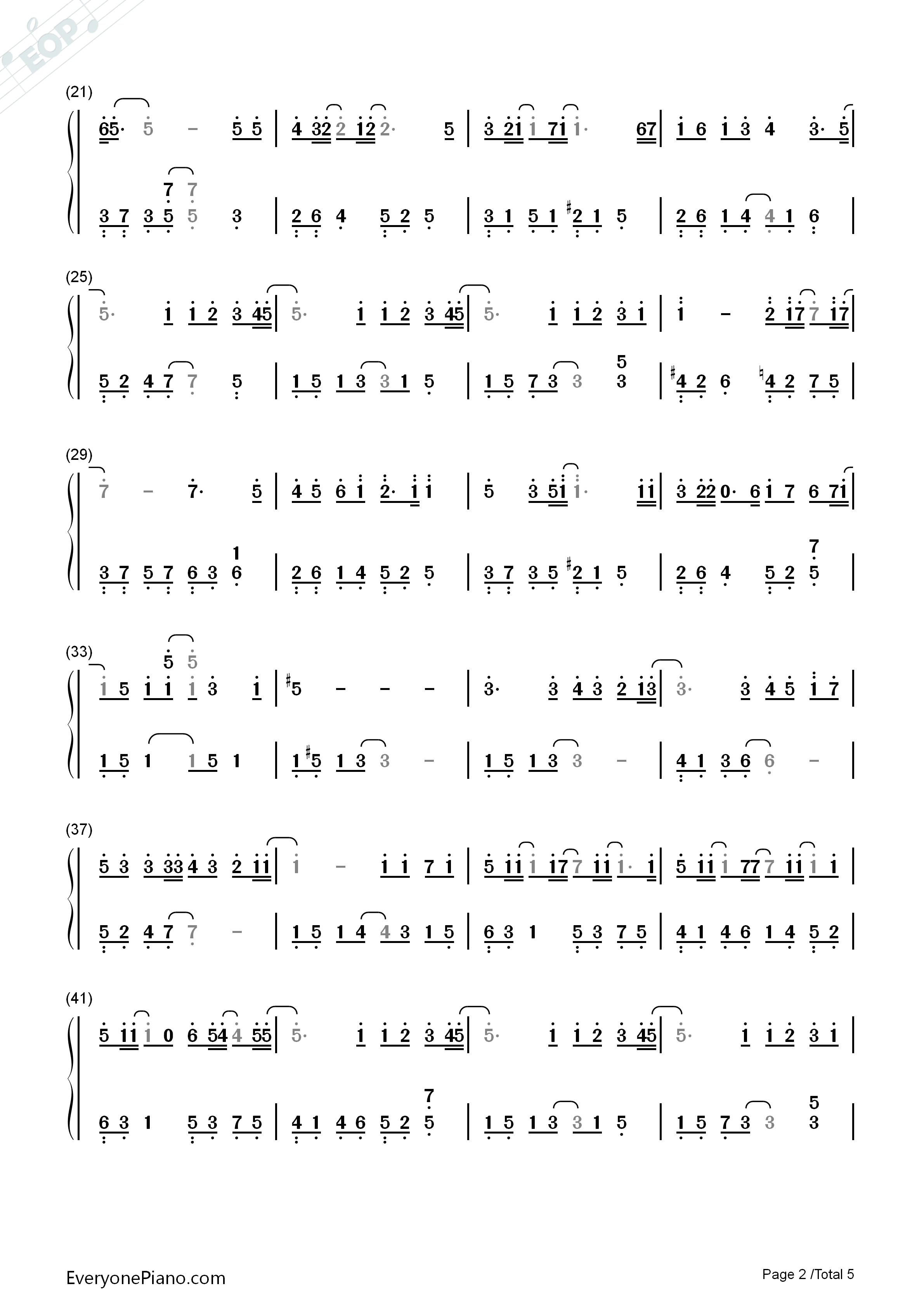 爱してる钢琴简谱_高铃演唱