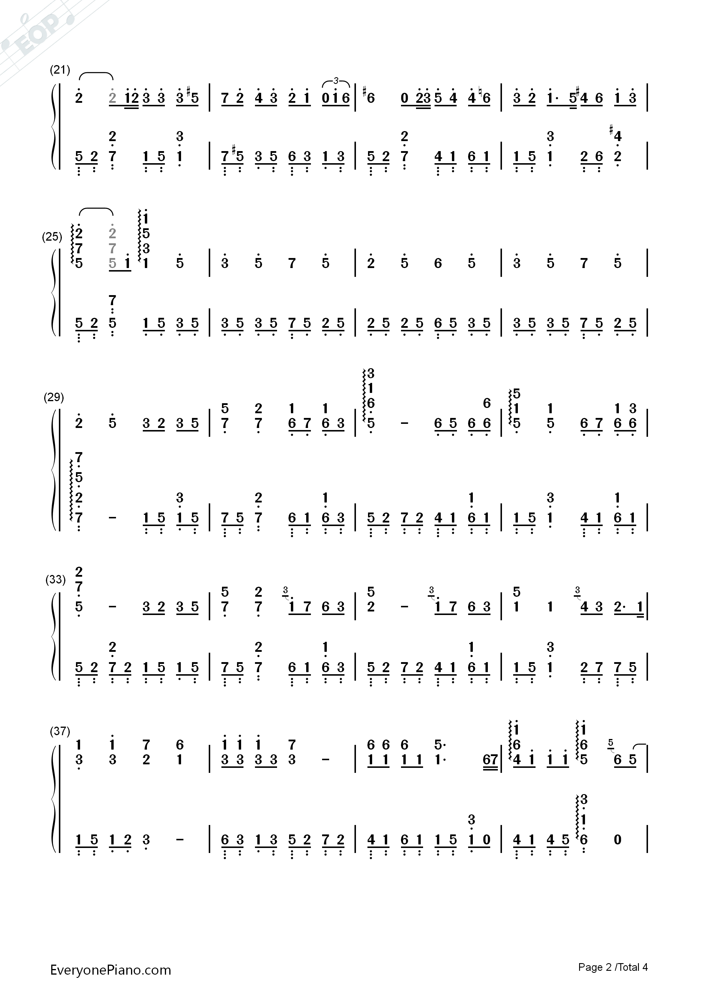 不再见钢琴简谱_陈学冬演唱