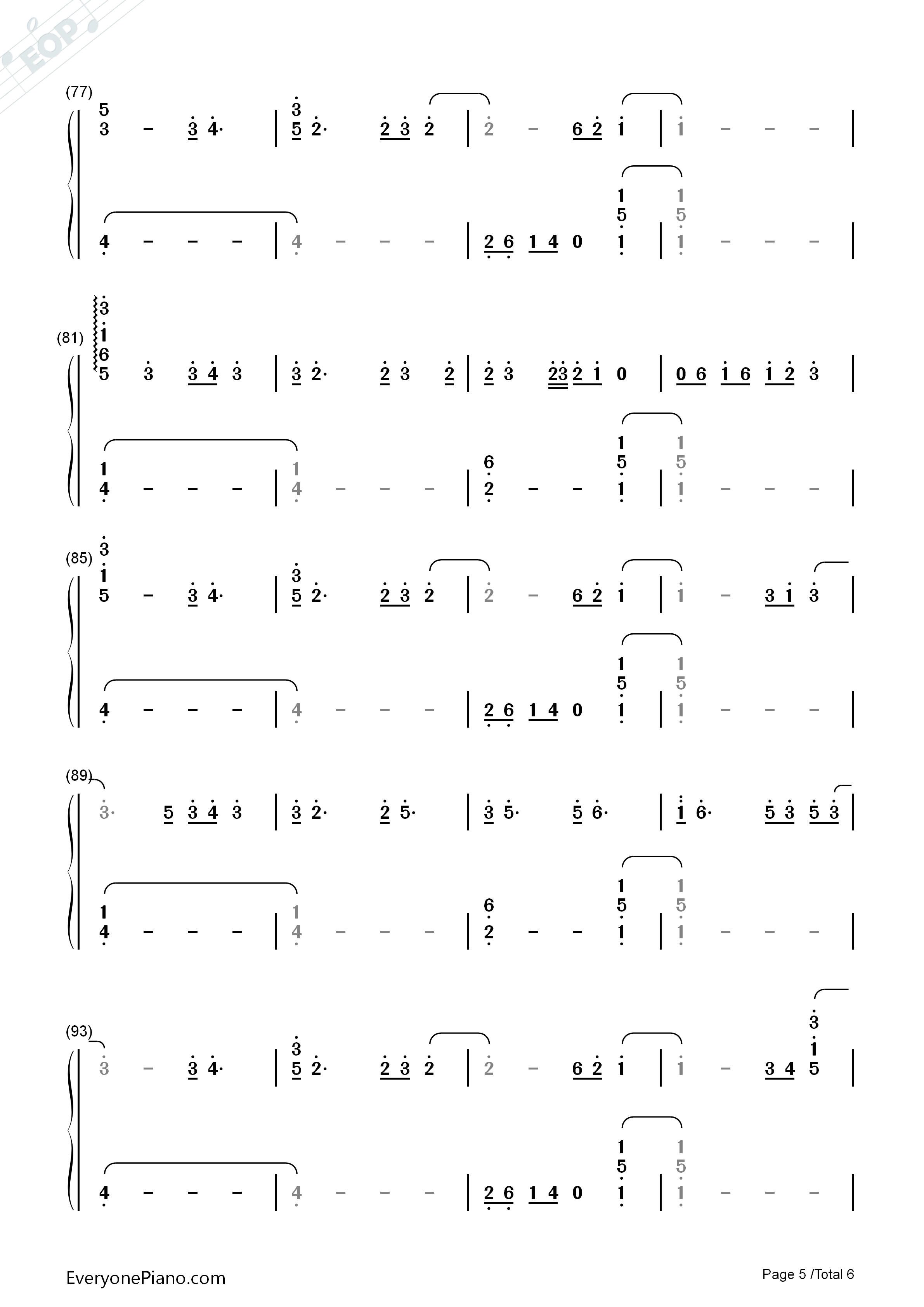 No_One_Knows_Me_Like_the_Piano钢琴简谱_Sampha演唱