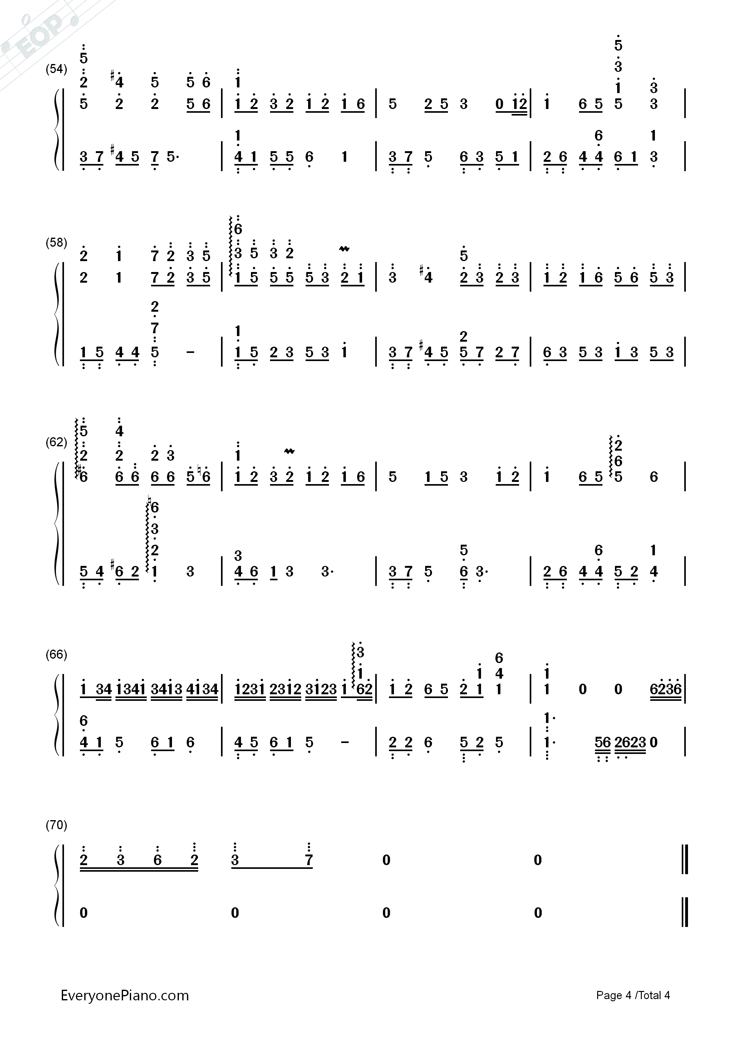 落雨声钢琴简谱_周杰伦演唱