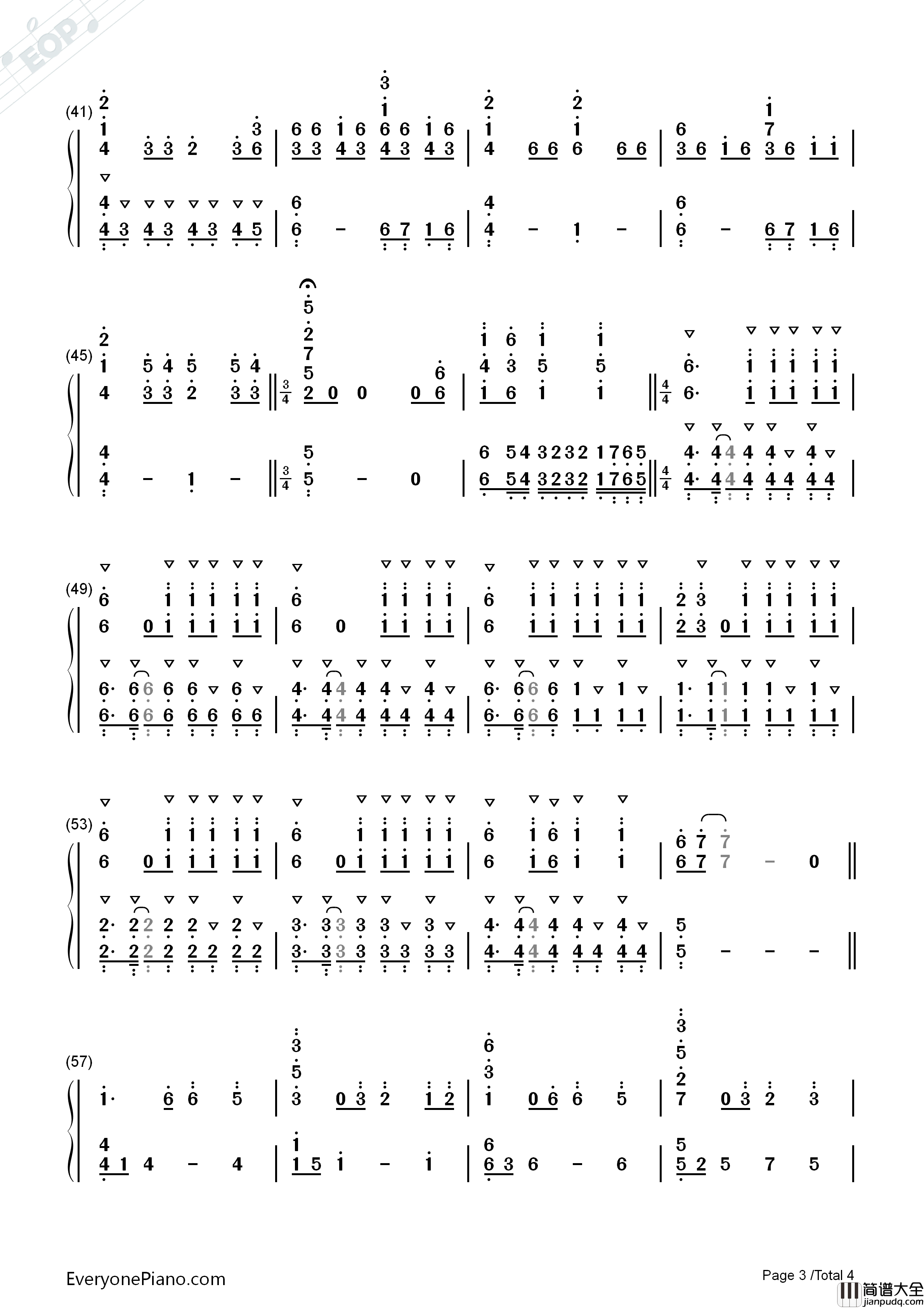 Glad_You_Came钢琴简谱_The_Wanted演唱