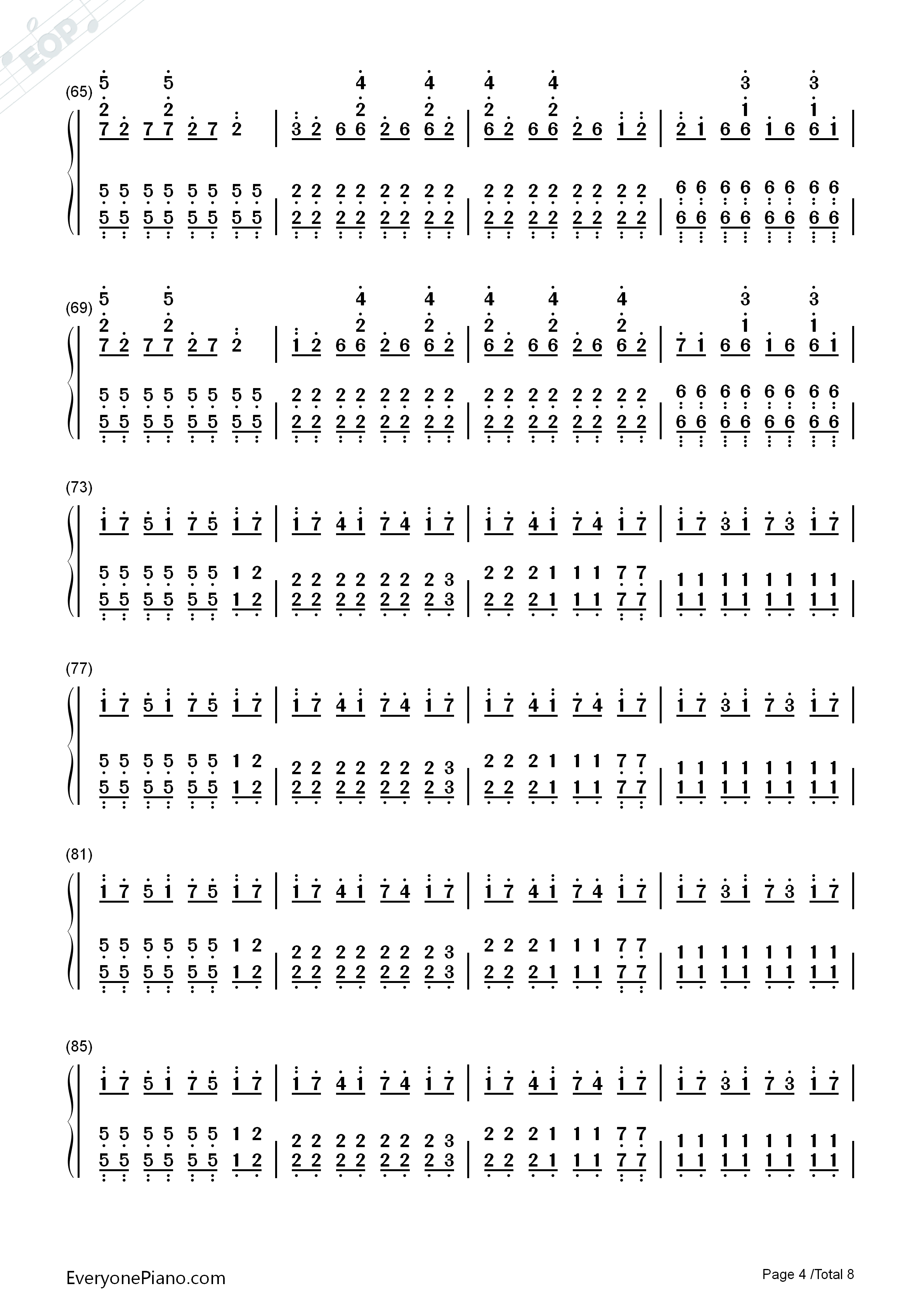 Clocks钢琴简谱_Coldplay演唱