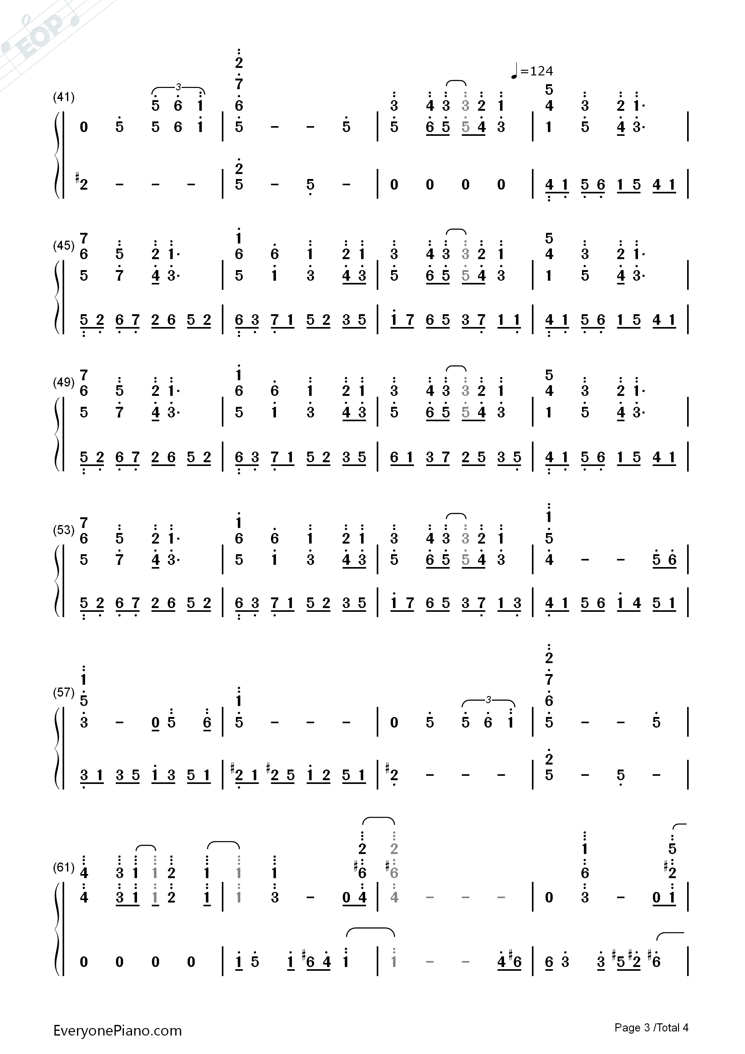 こんなに近くで钢琴简谱_Crystal_Kay演唱