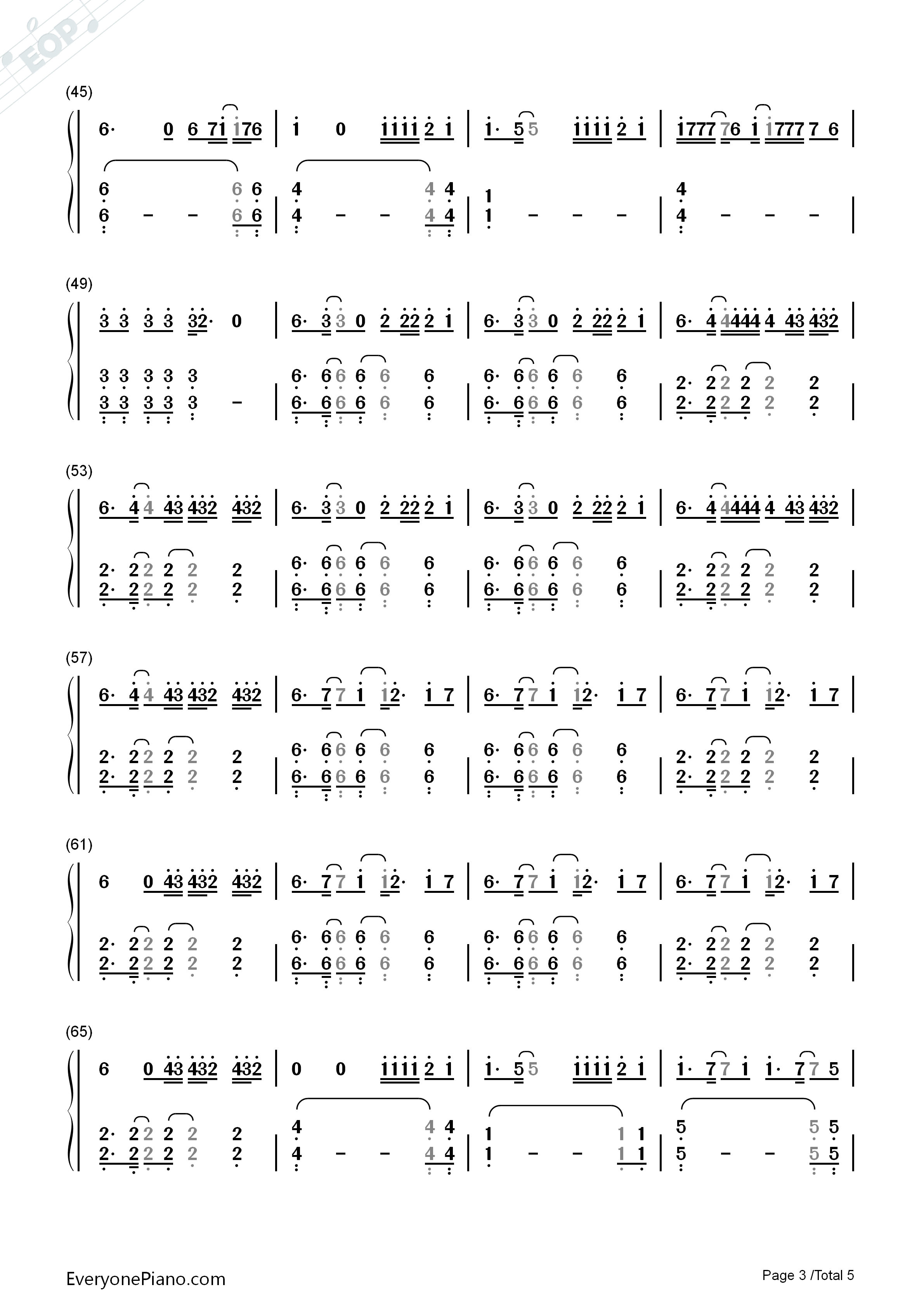 Animal钢琴简谱_Alvaro_Soler演唱