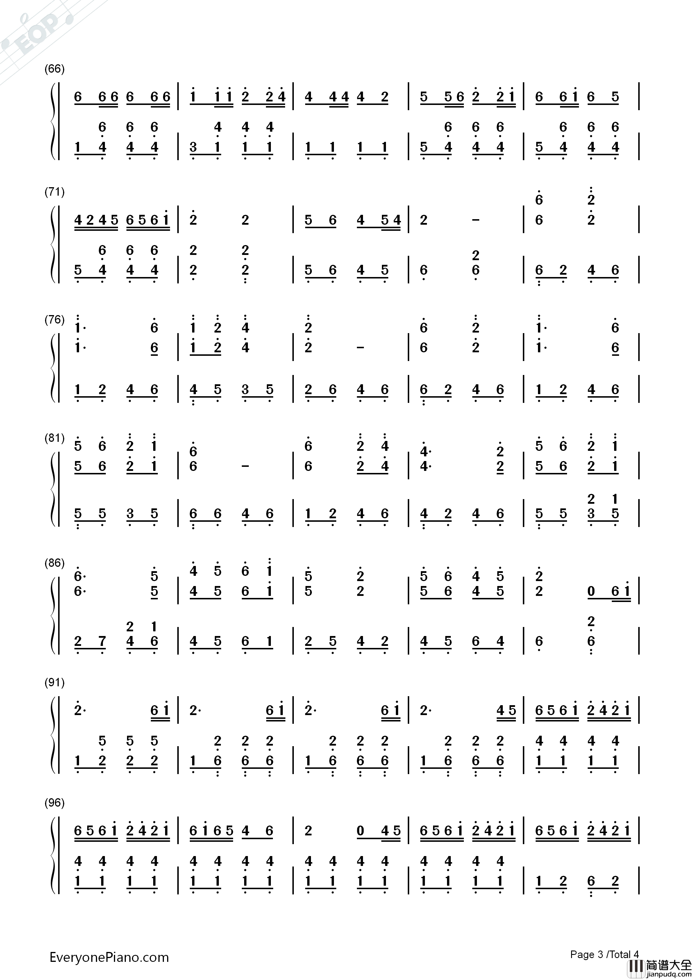 赛马钢琴简谱_黄海怀演唱