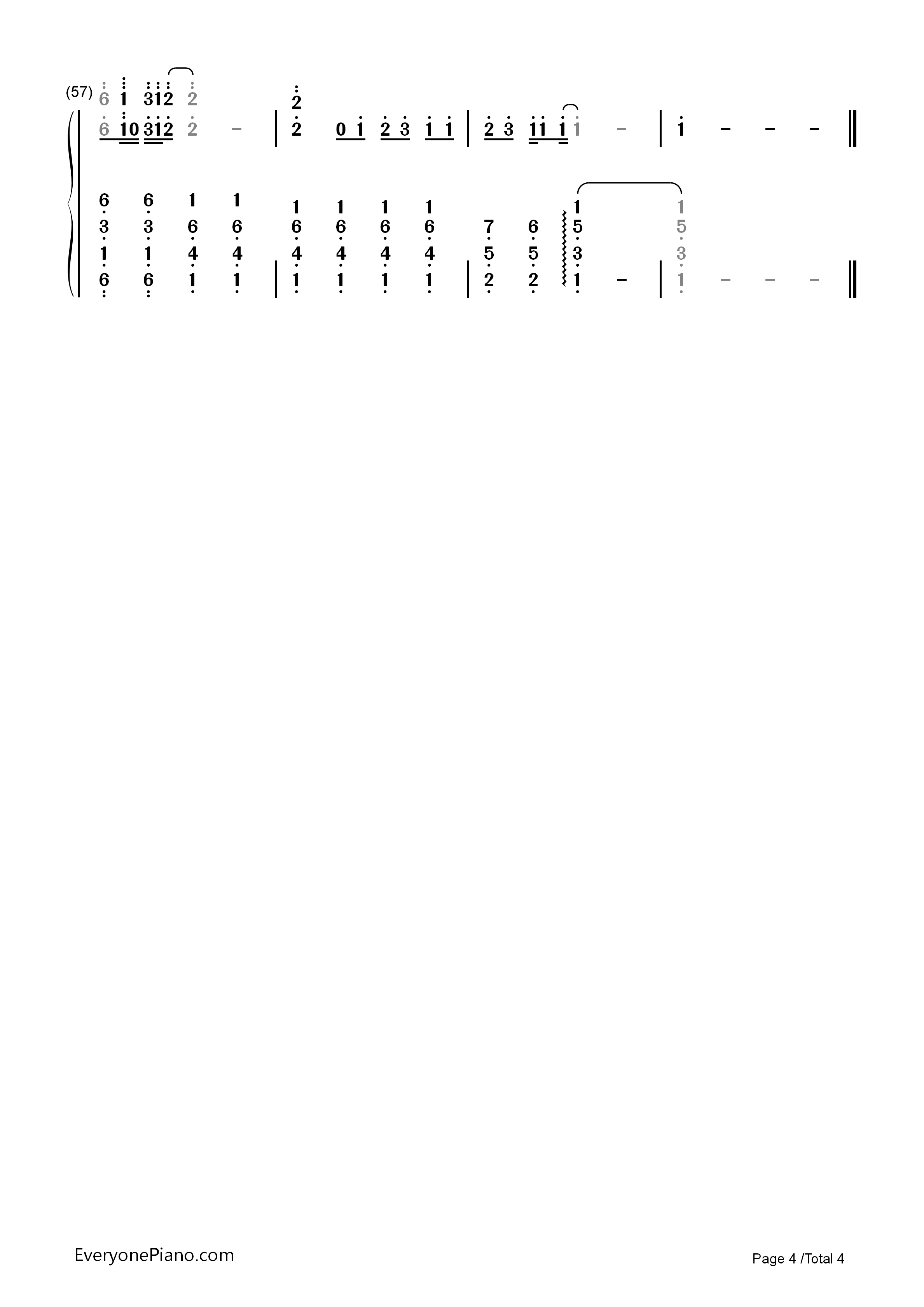 Just_Another_Day钢琴简谱_Lady_Gaga演唱