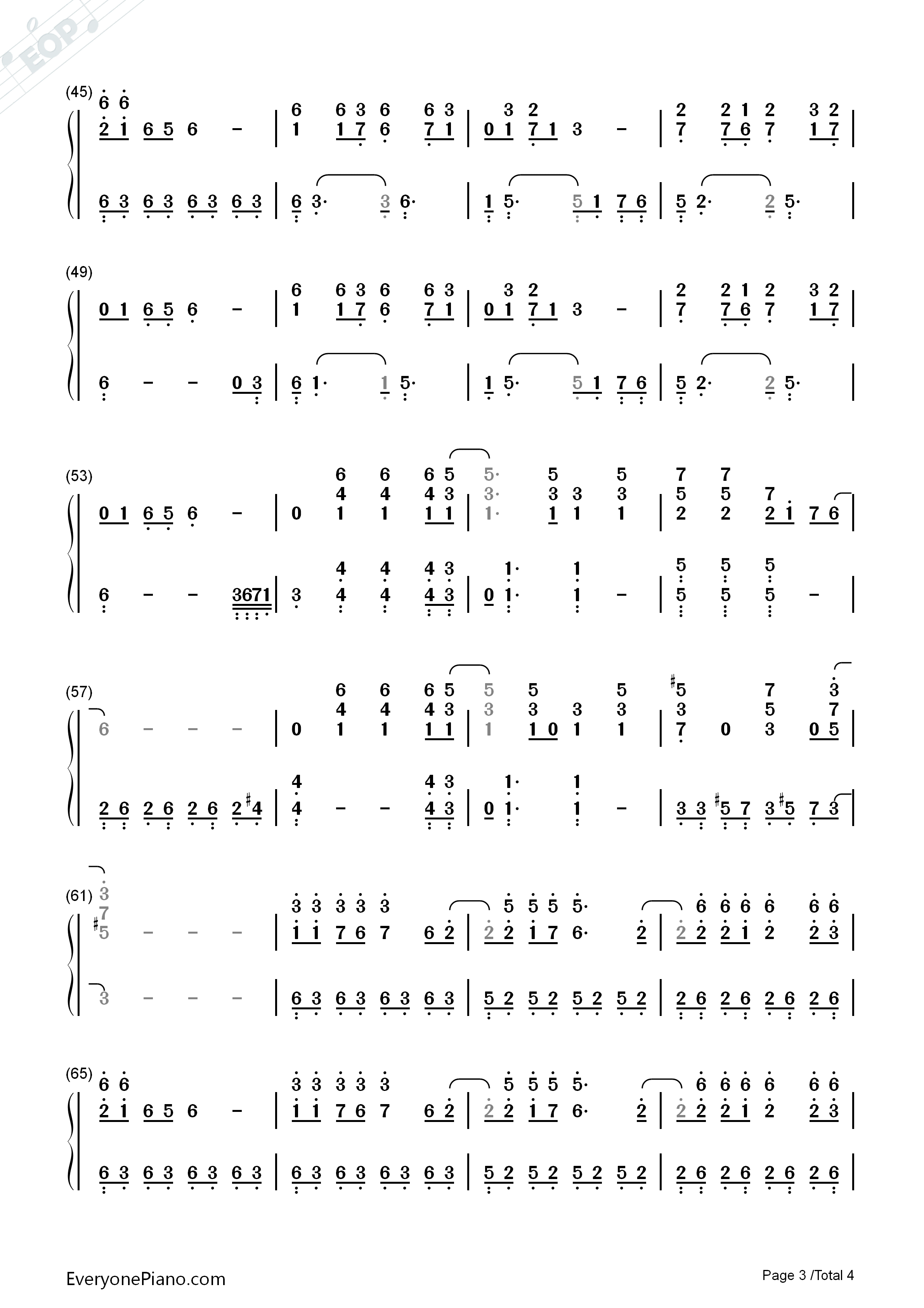 饿狼传说钢琴简谱_张学友演唱