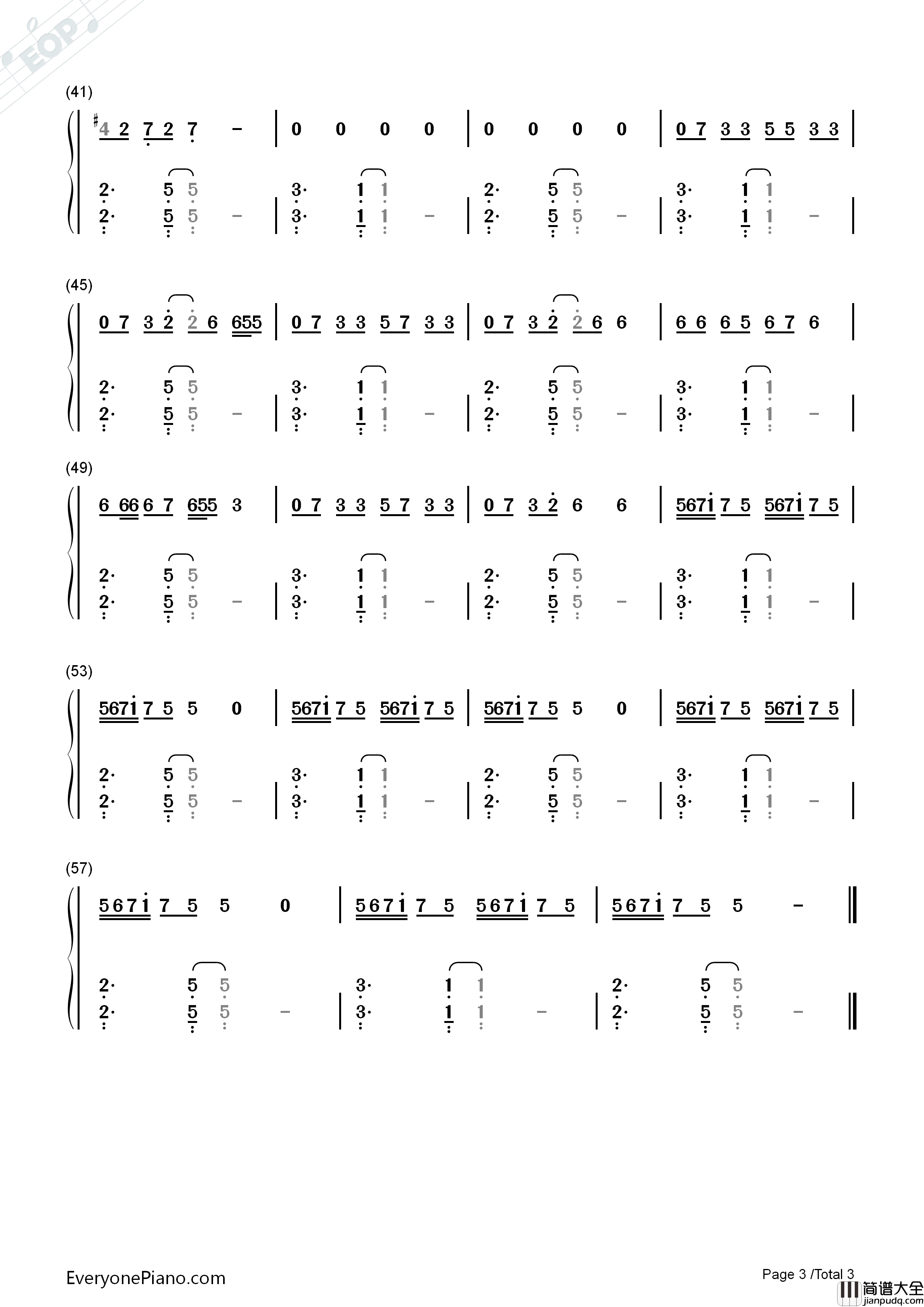 The_Cure钢琴简谱_Lady_Gaga演唱