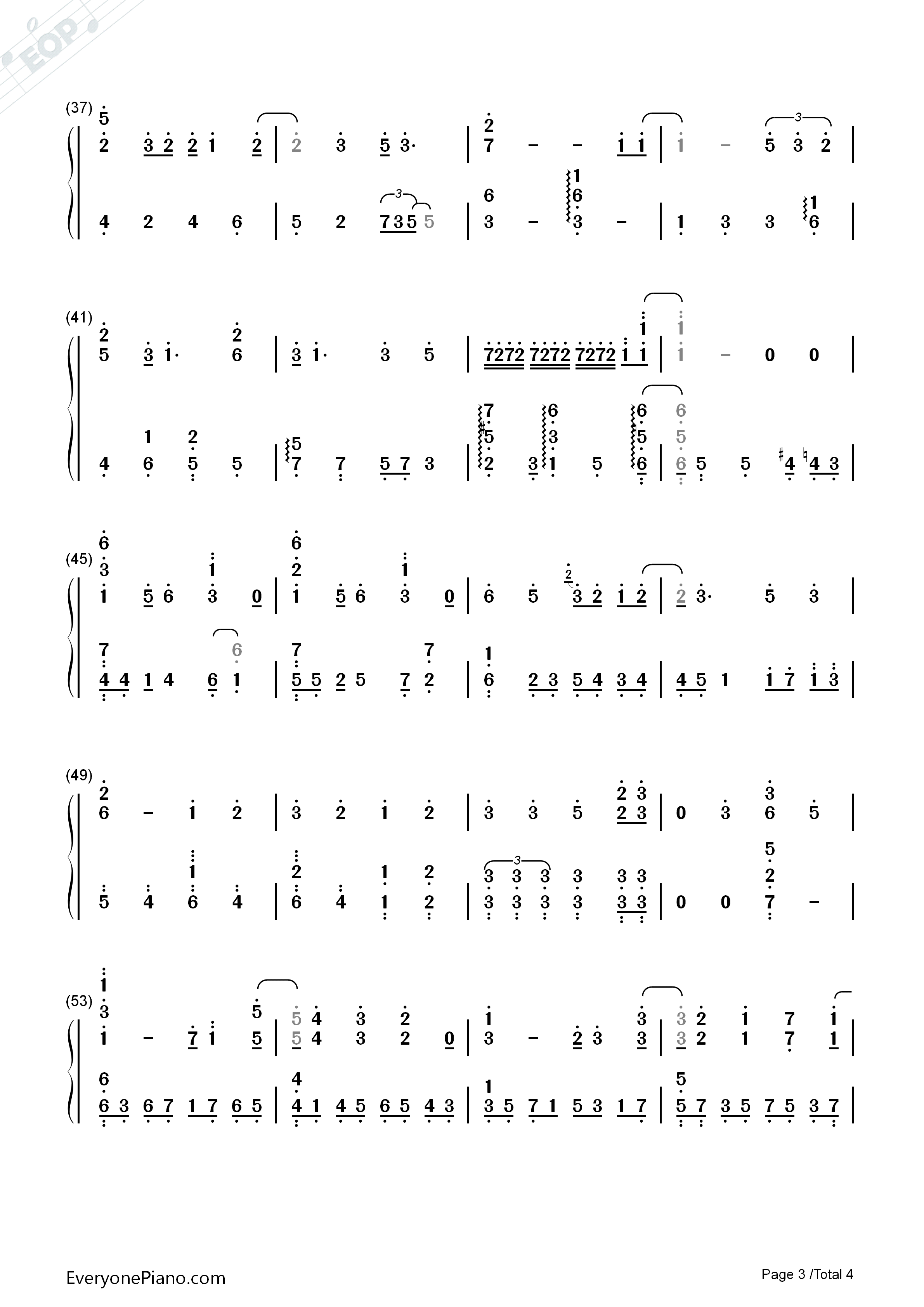 アイのシナリオ钢琴简谱_Chico_with_HoneyWorks演唱