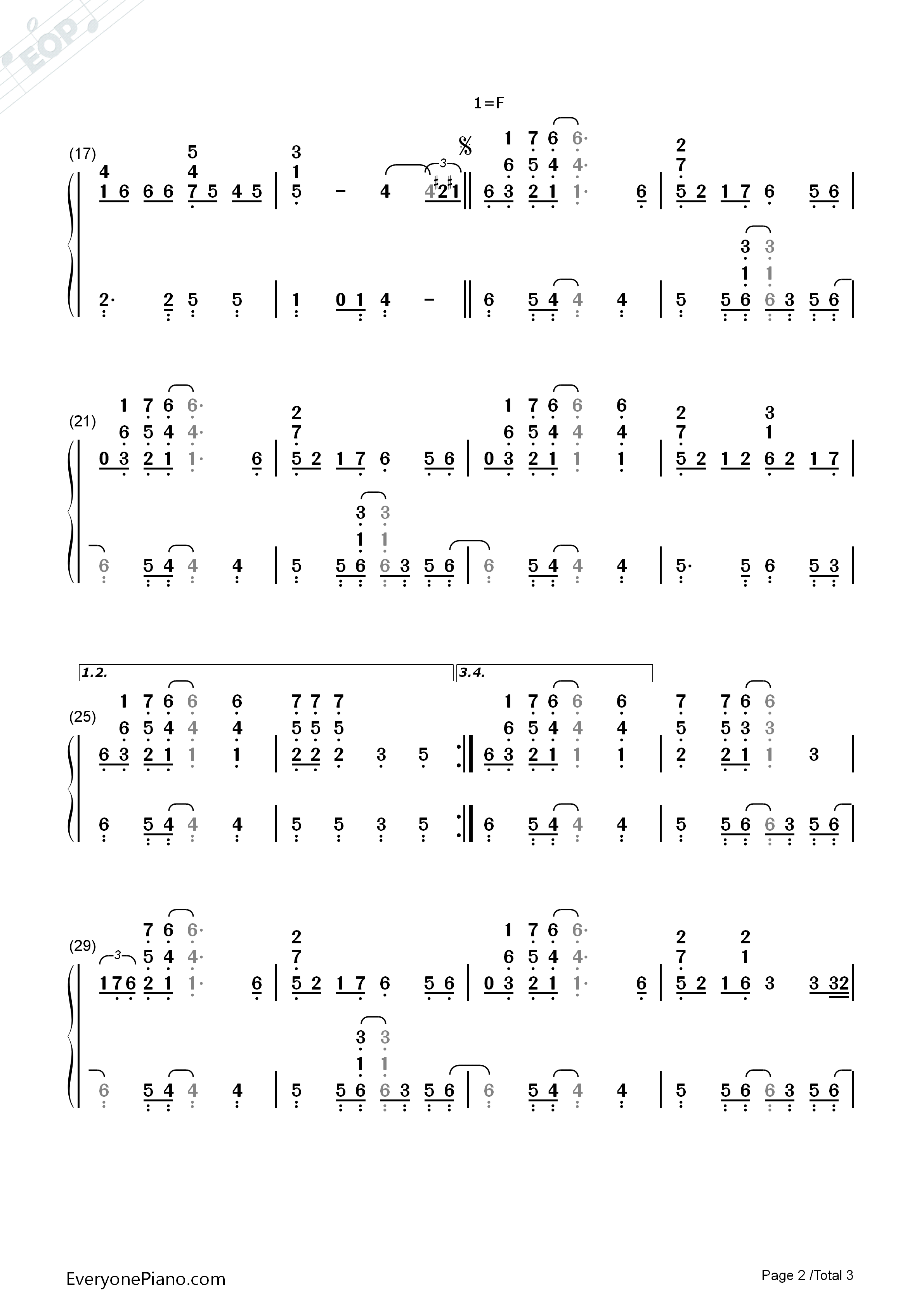 Layla钢琴简谱_Eric_Clapton演唱