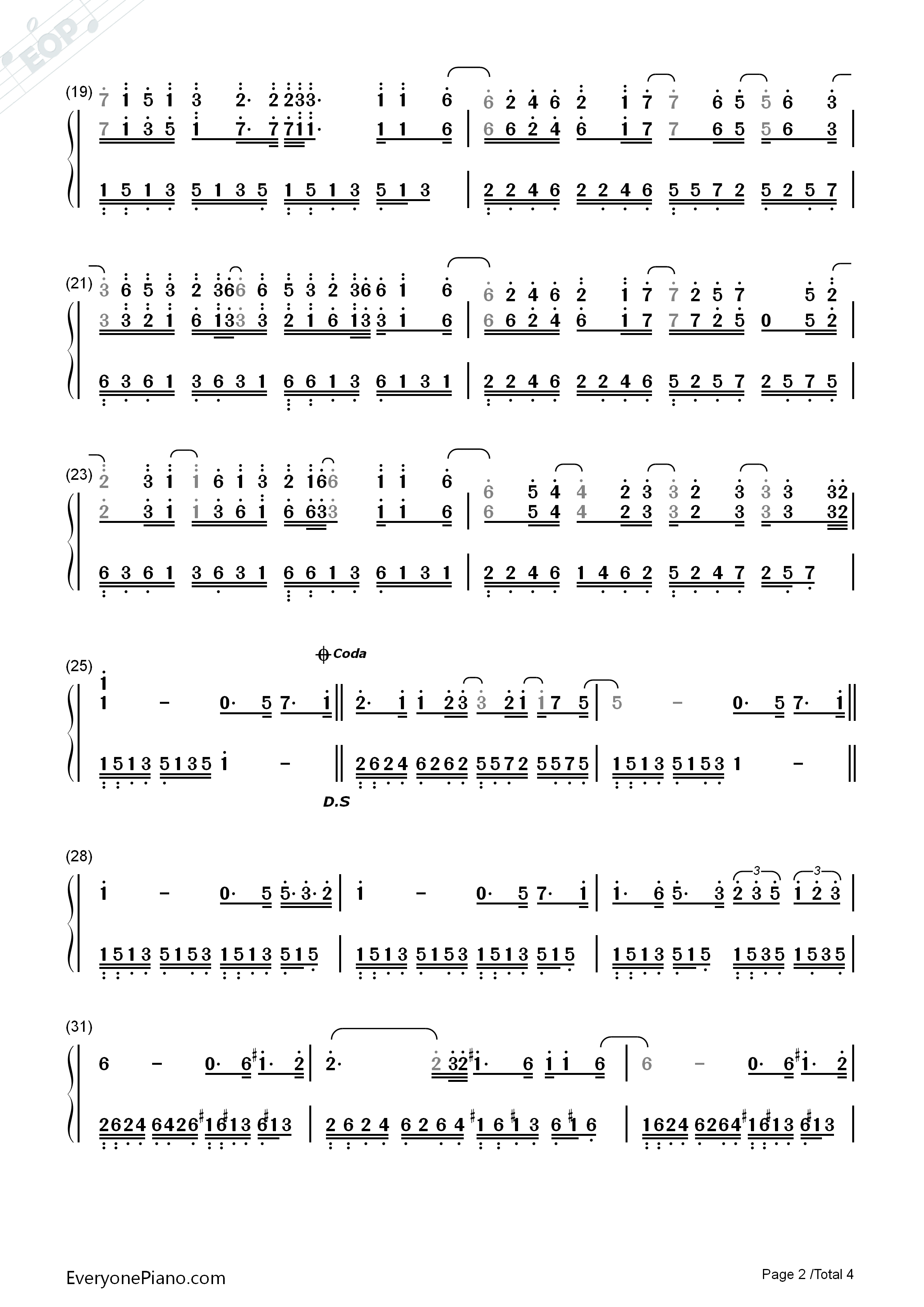 I_Just_Called_to_Say_I_Love_You钢琴简谱_Stevie_Wonder演唱