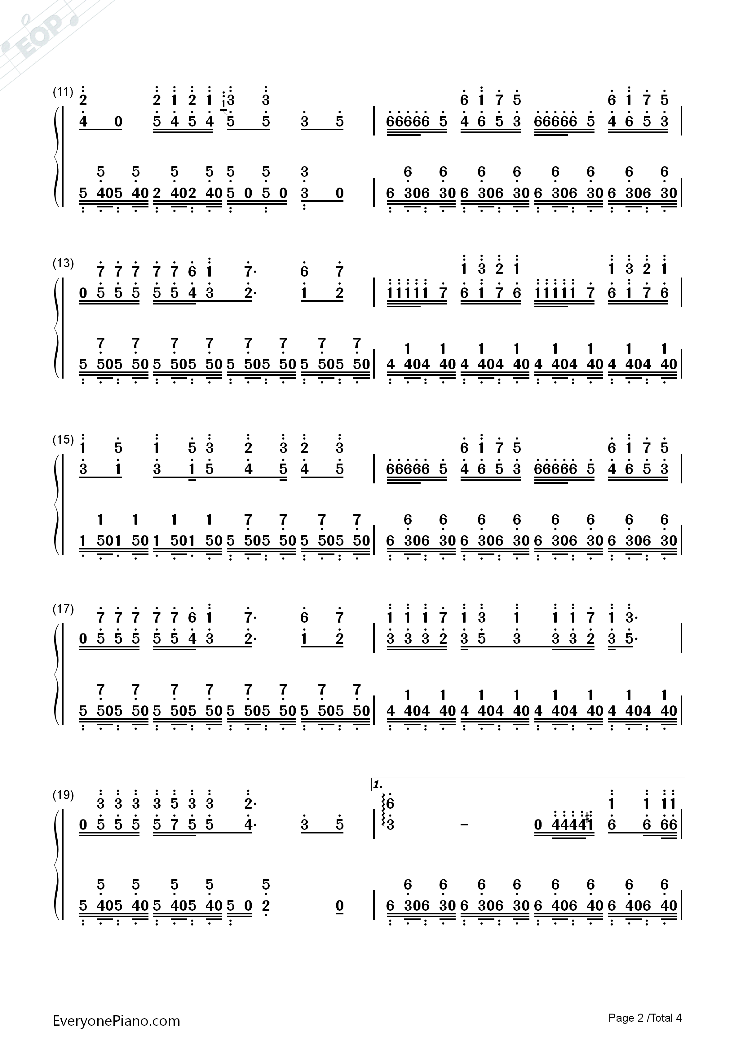 Lovey_Dovey钢琴简谱_T_ara演唱