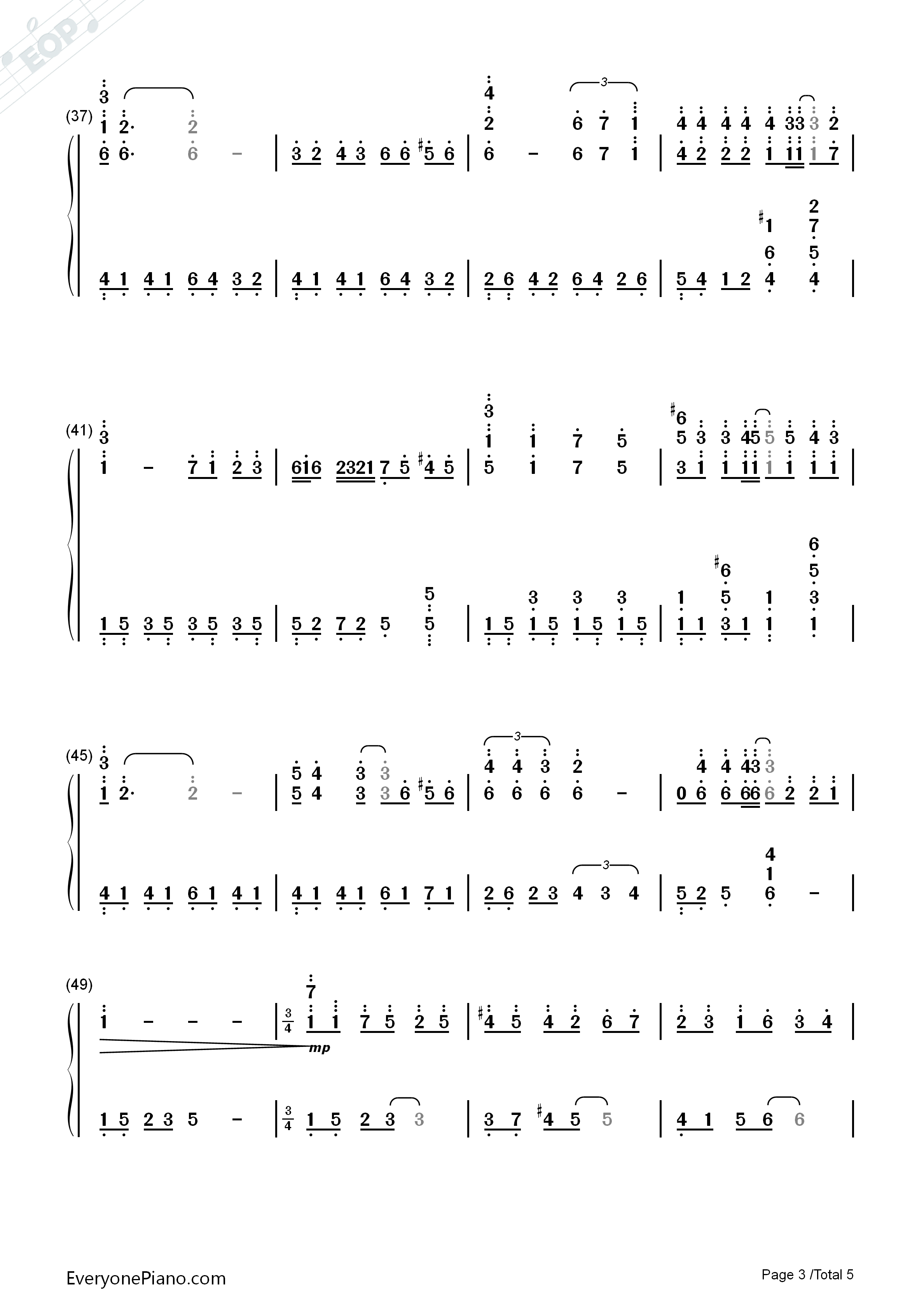 我钢琴简谱_张国荣演唱