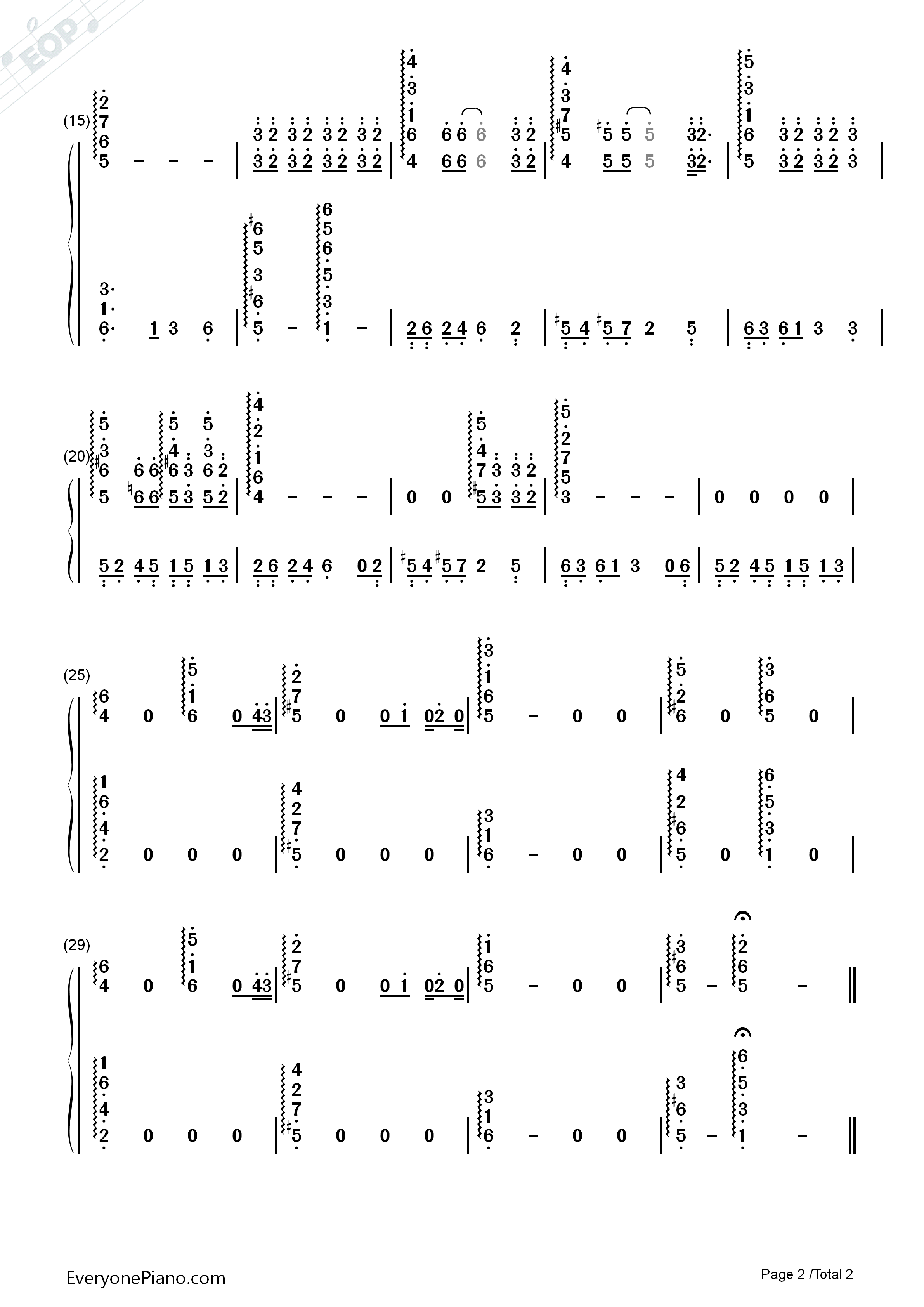 Fake_Love钢琴简谱_Drake演唱