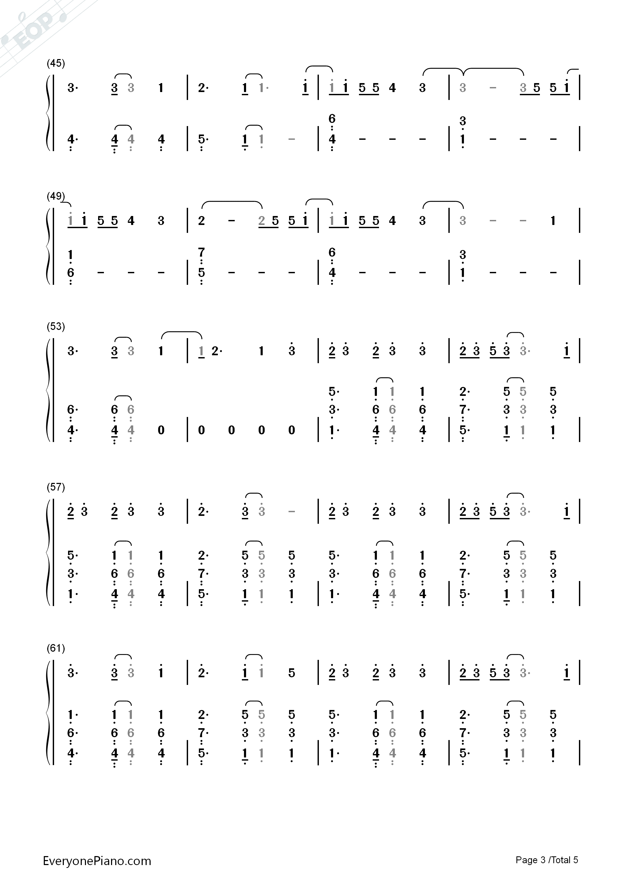 One_Thing钢琴简谱_One_Direction演唱