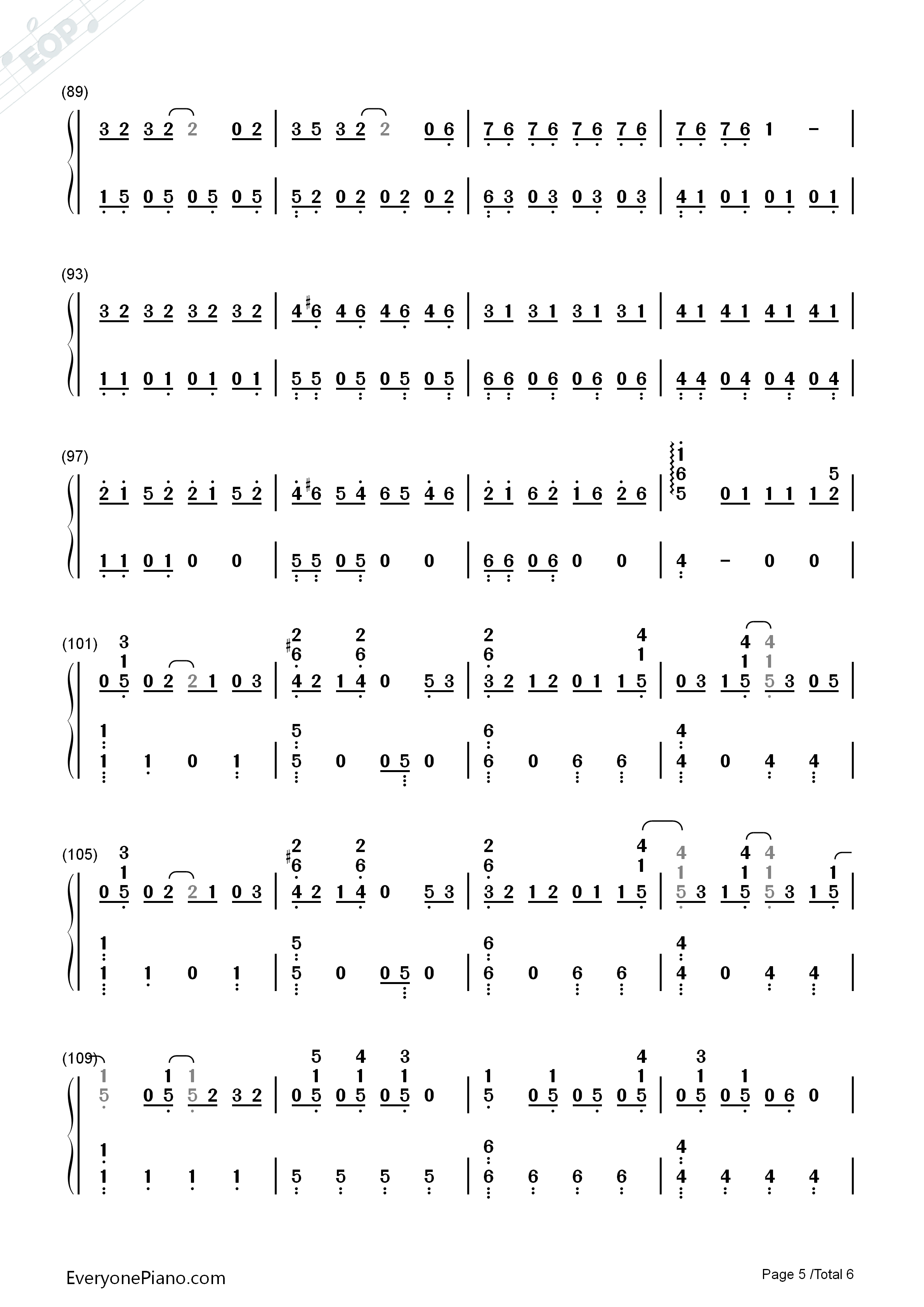 Love_Song_钢琴简谱_BigBang演唱