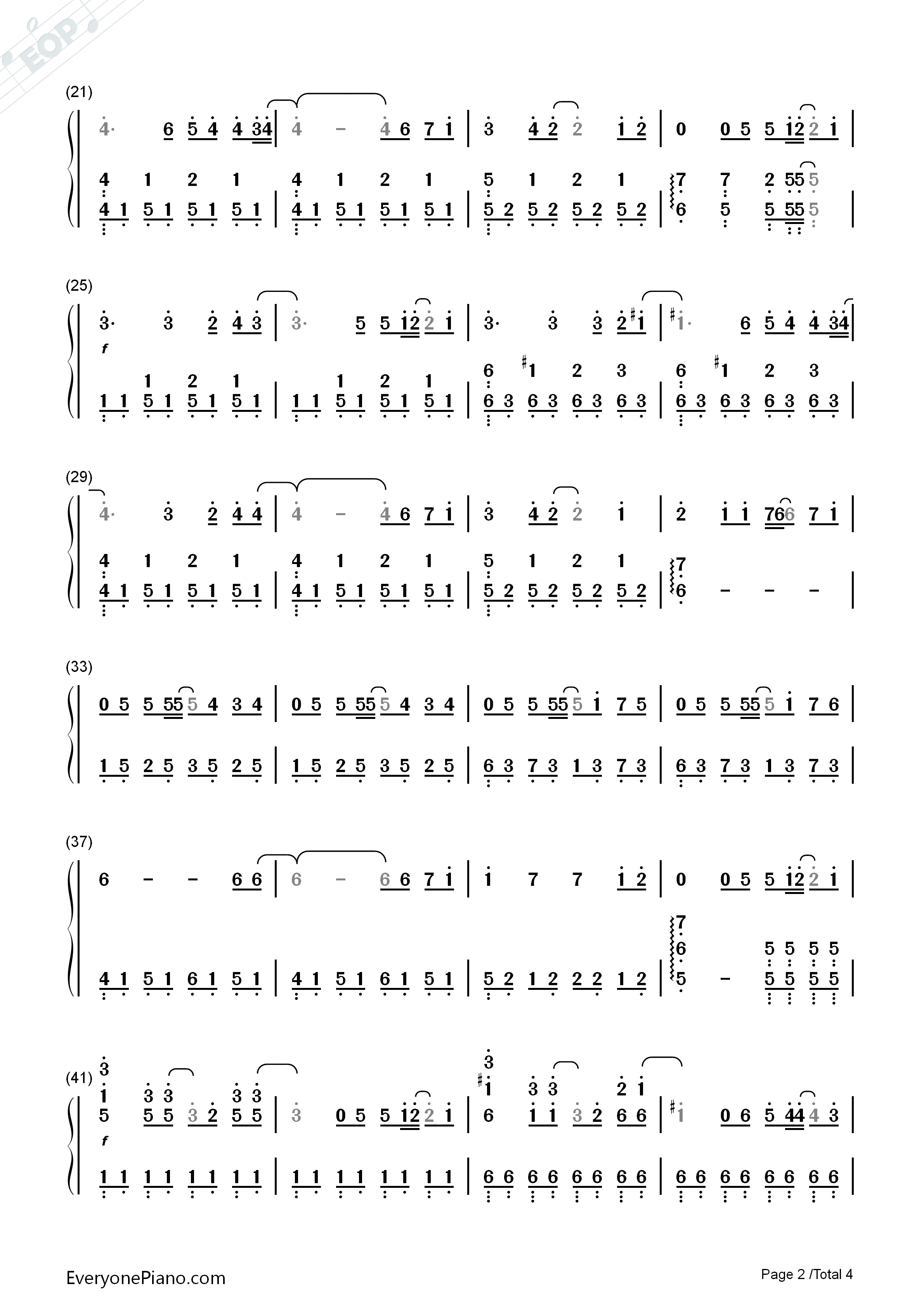 默默无语钢琴简谱_朴信惠__张根硕__9th_street演唱