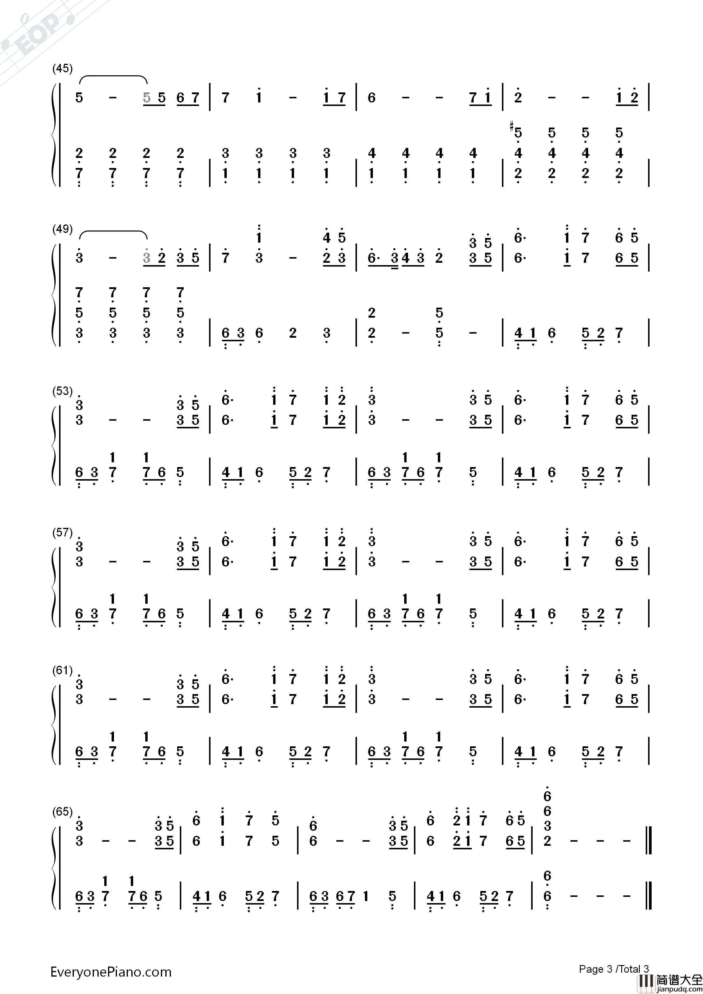 勇敢的心钢琴简谱_James_Horner演唱