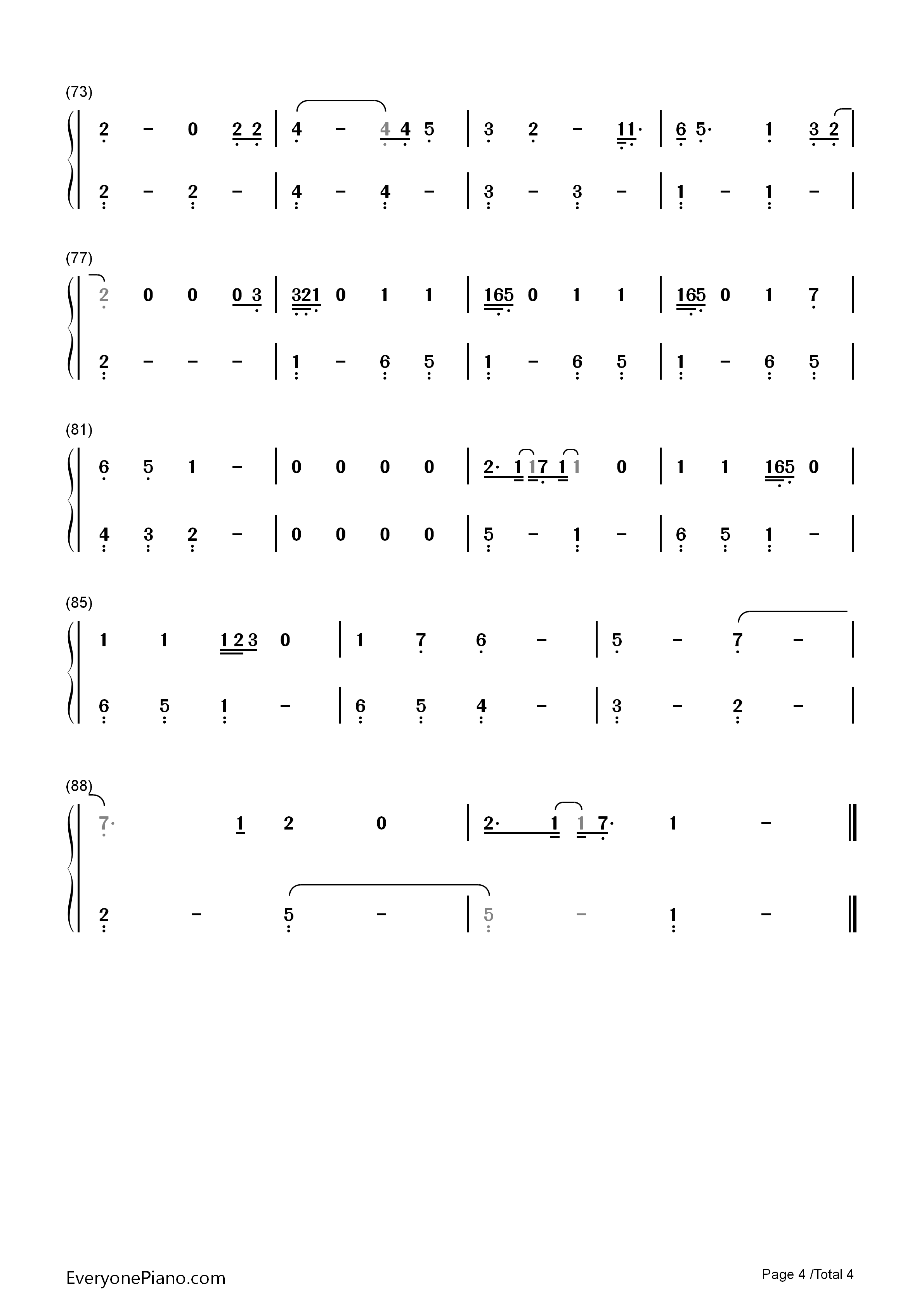 Sweet_Creature钢琴简谱_Harry_Styles演唱