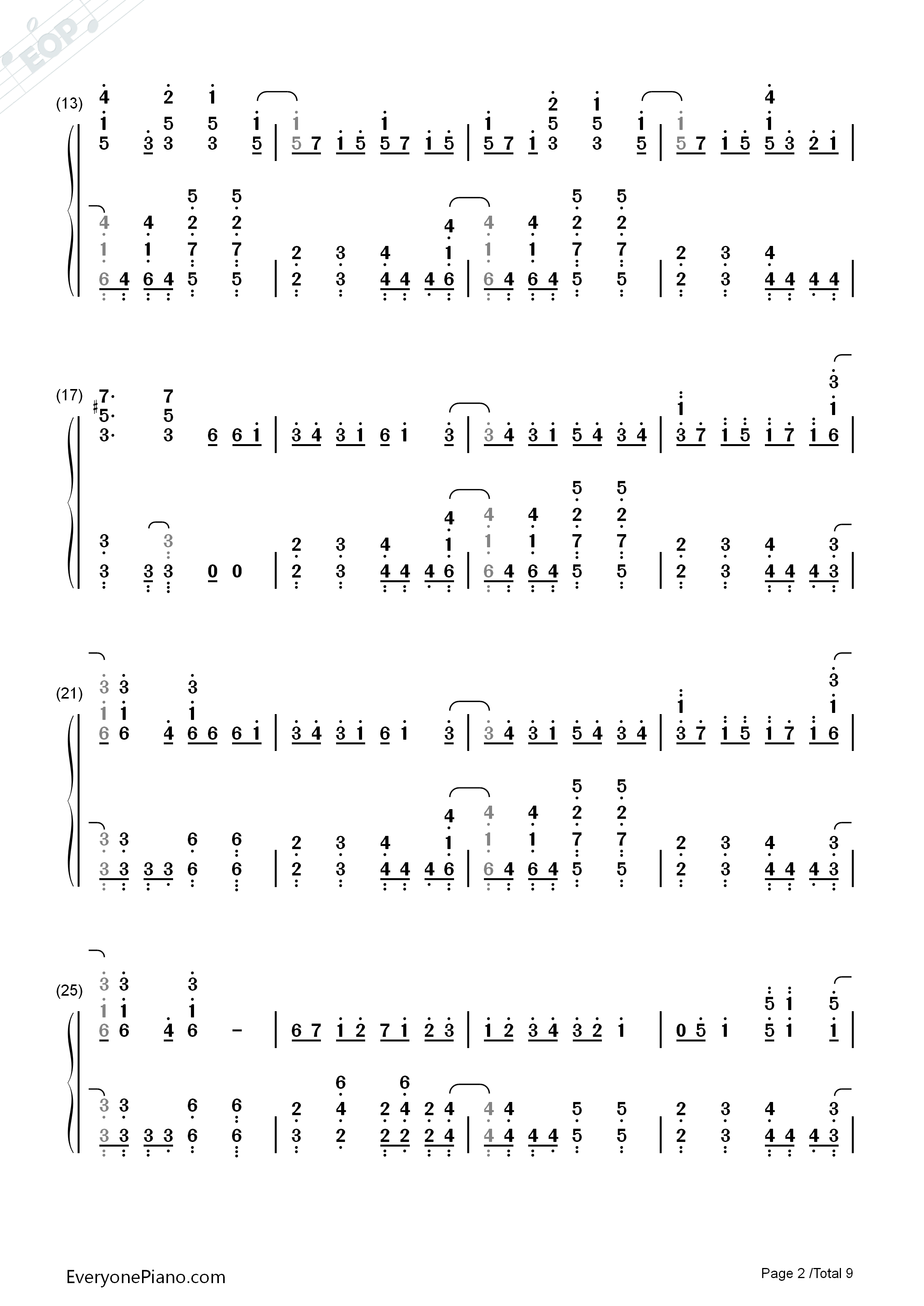 Daydream_Cafe钢琴简谱_Petit_Rabbit's演唱