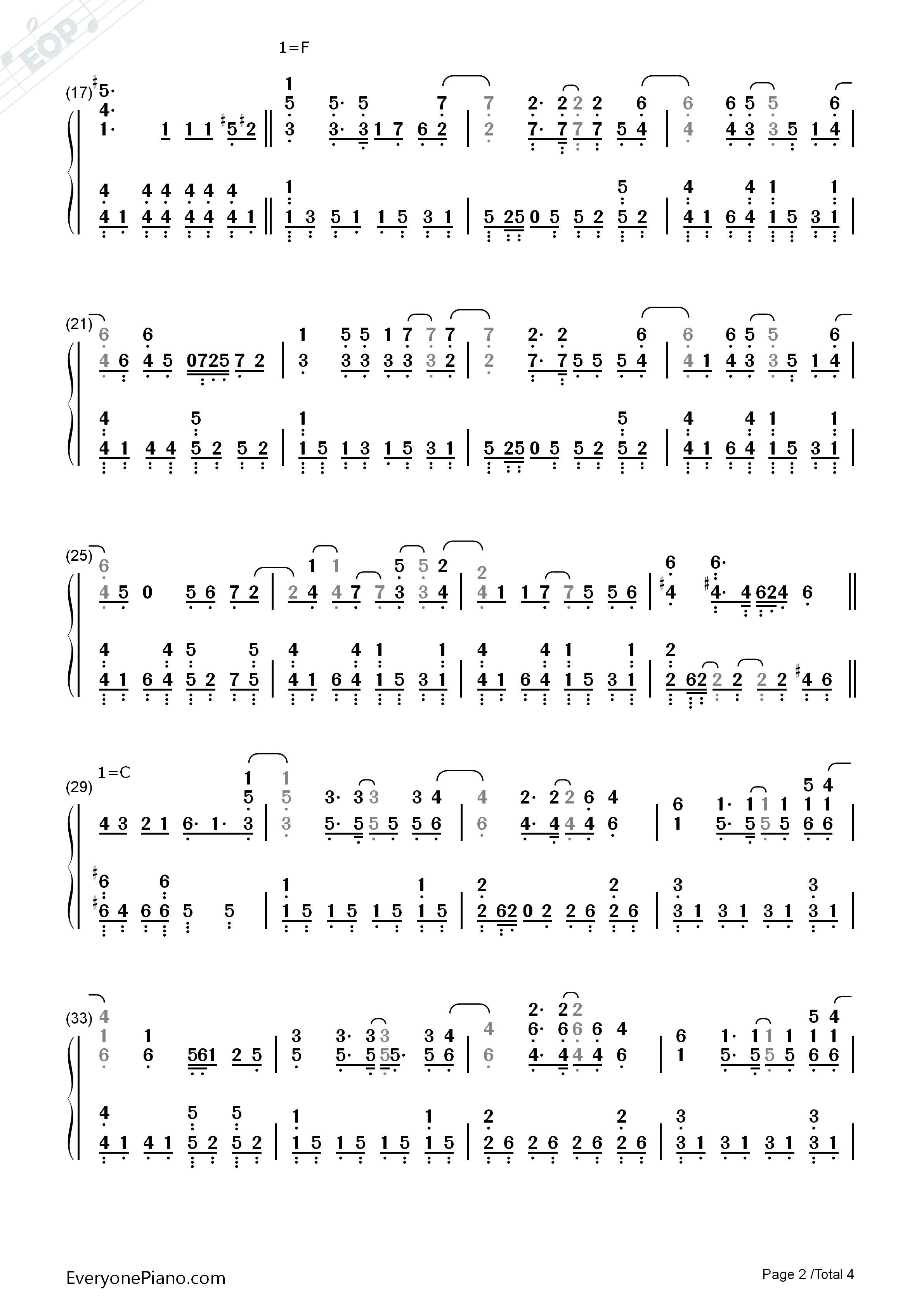 Just_Wanna_Be_With_You钢琴简谱_歌舞青春3演唱