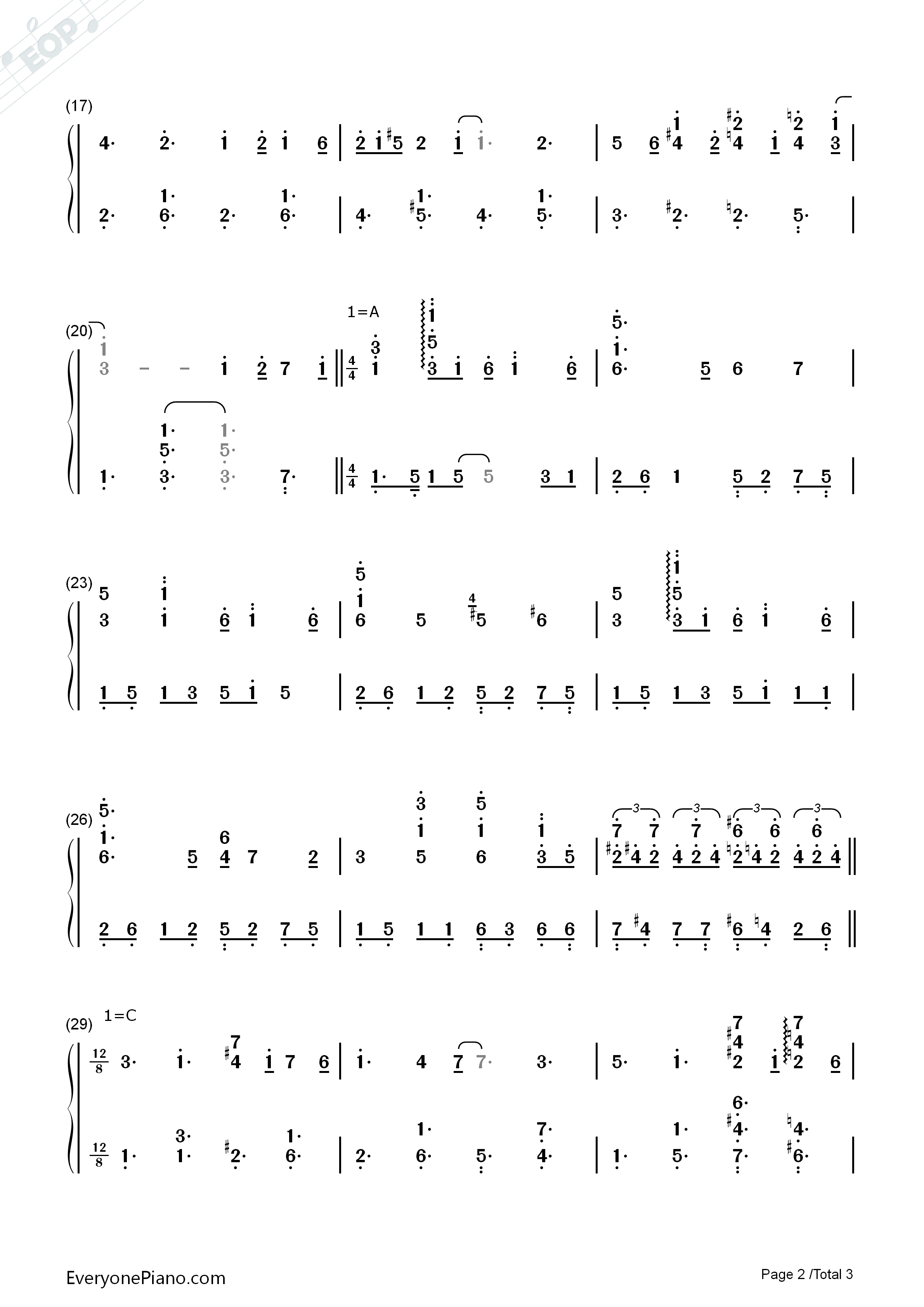 Dream_A_Little_Dream_Of_Me钢琴简谱_Yiruma　李闰珉演唱