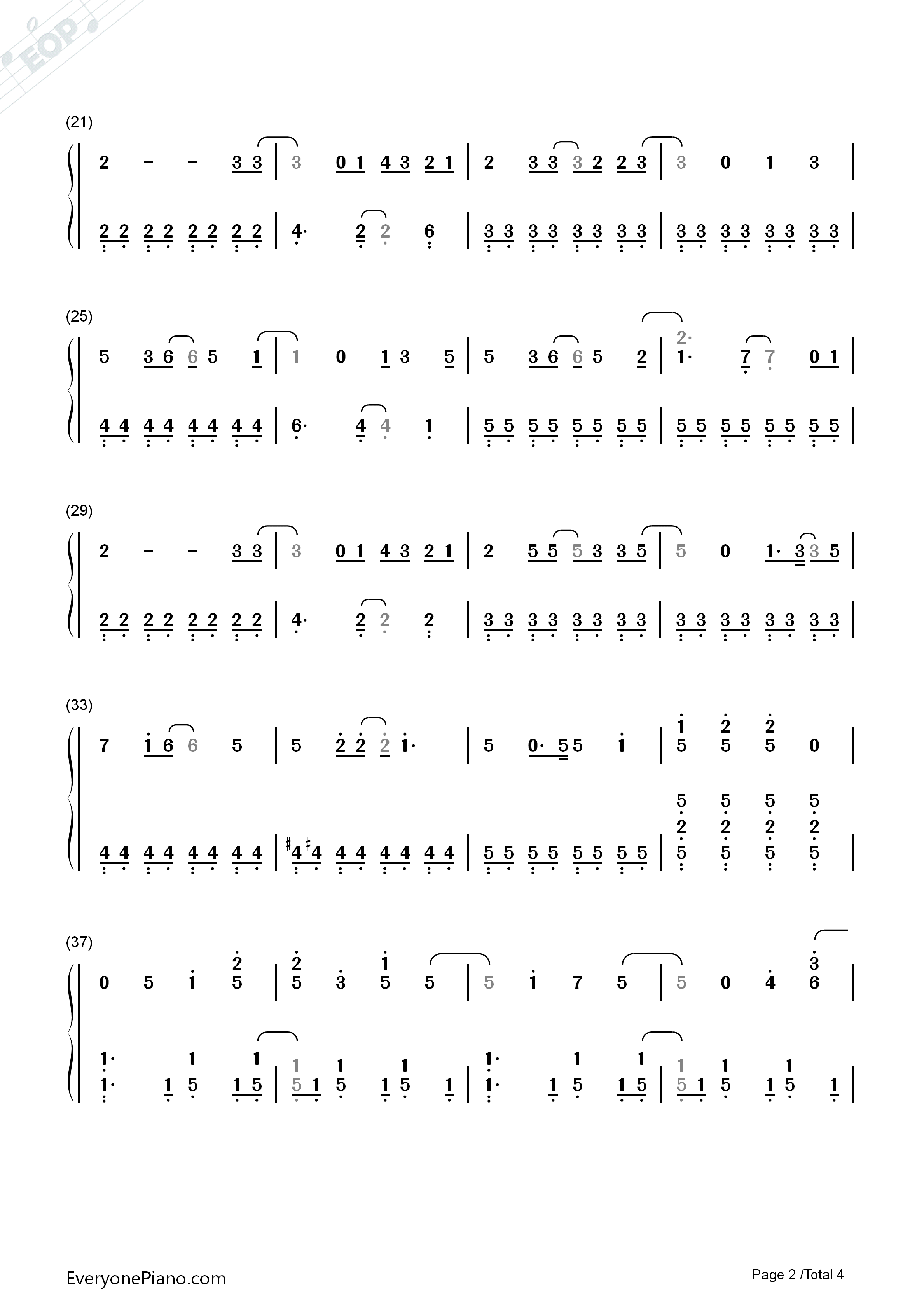 ファイター钢琴简谱_BUMP_OF_CHICKEN演唱