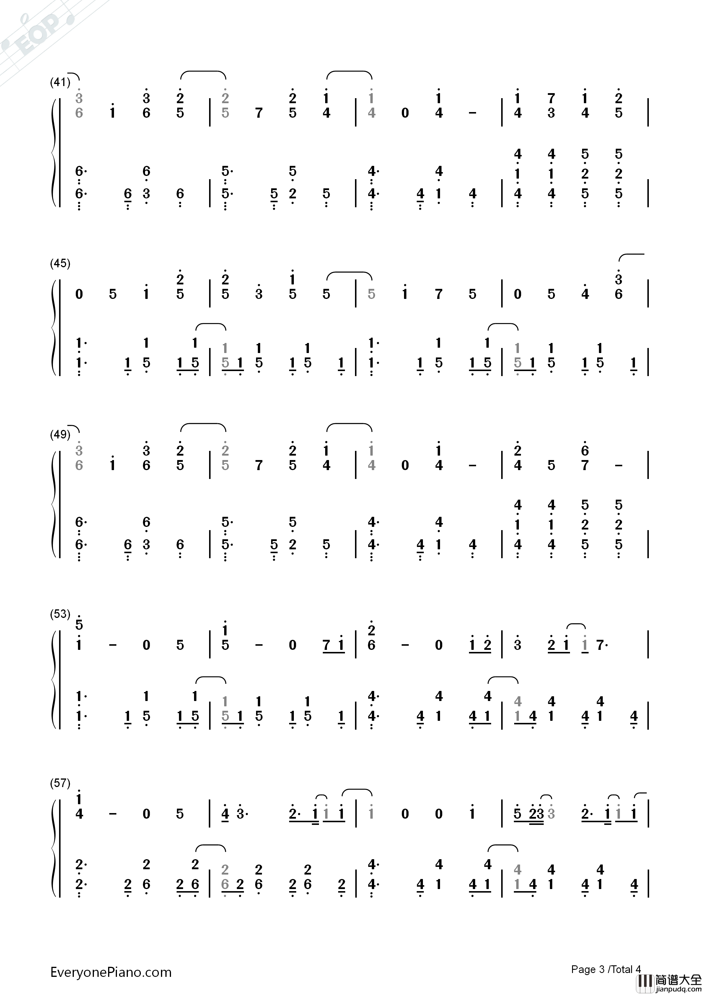 ファイター钢琴简谱_BUMP_OF_CHICKEN演唱