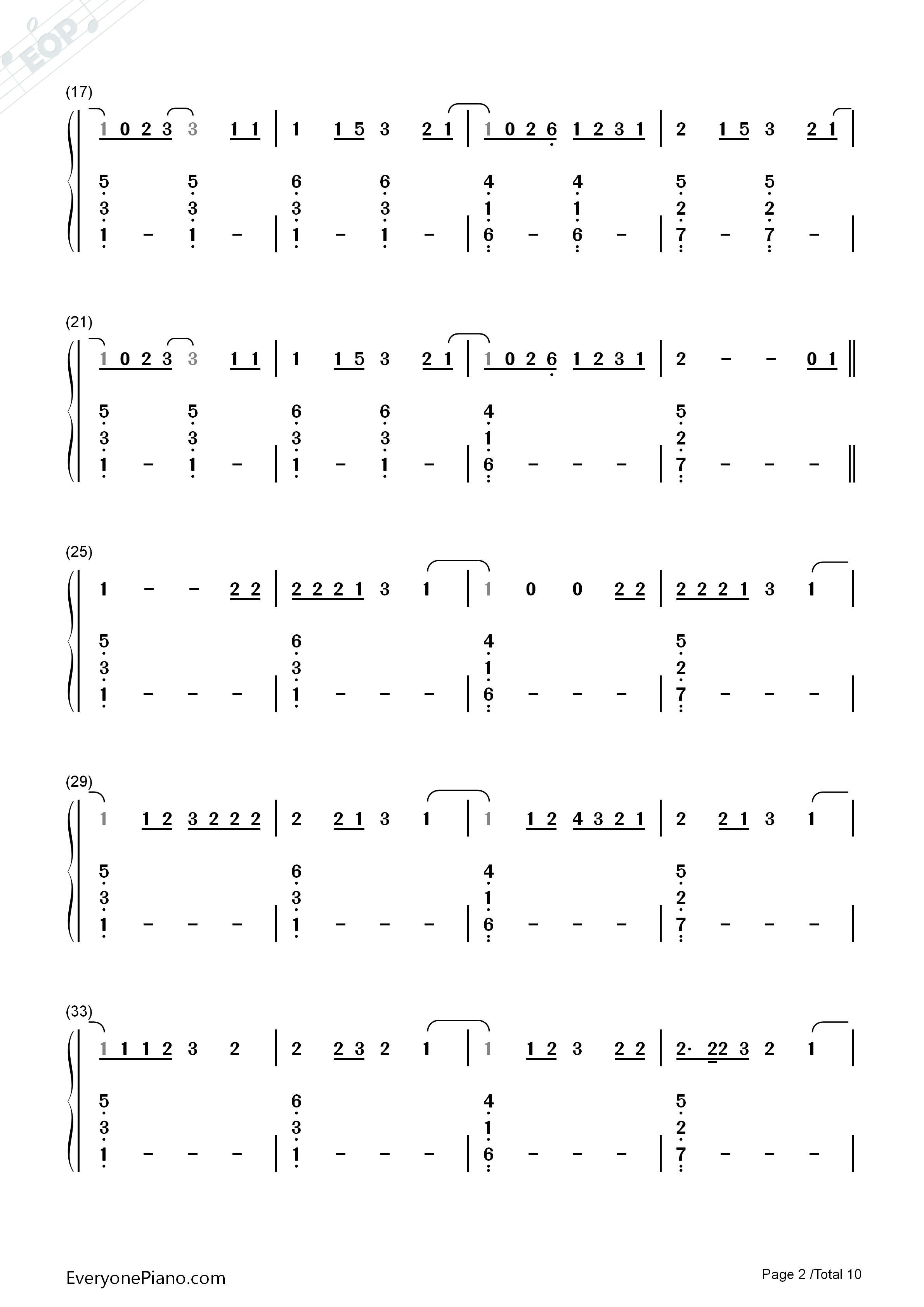 I'm_the_One钢琴简谱_DJ_Khaled演唱