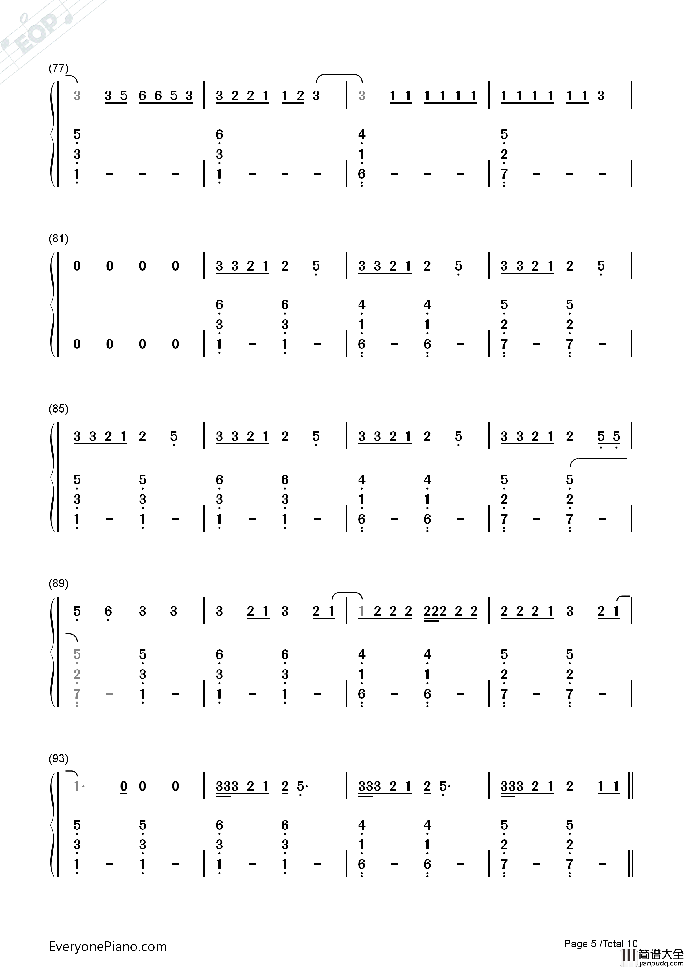 I'm_the_One钢琴简谱_DJ_Khaled演唱