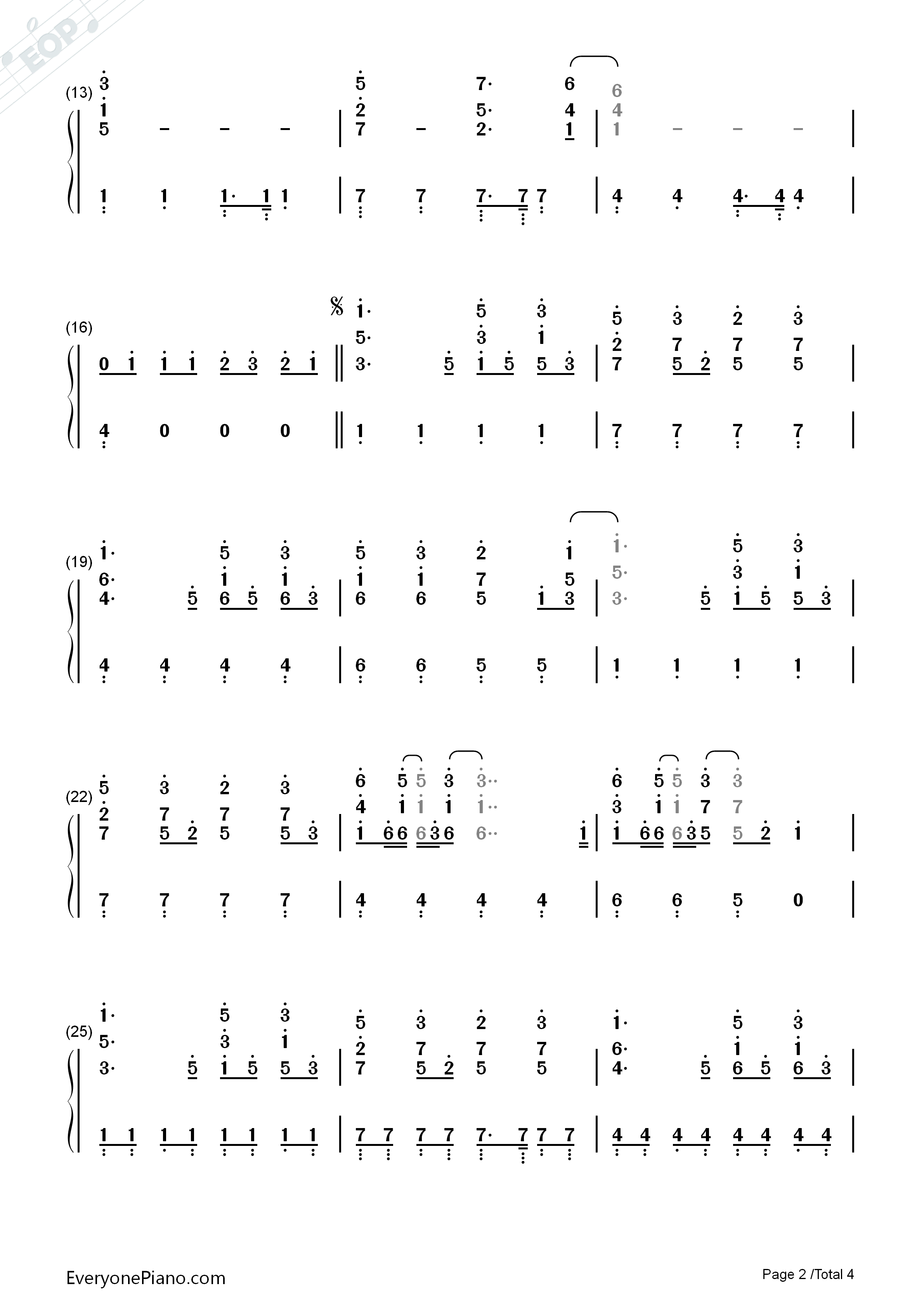 Love_Somebody钢琴简谱_Maroon5演唱