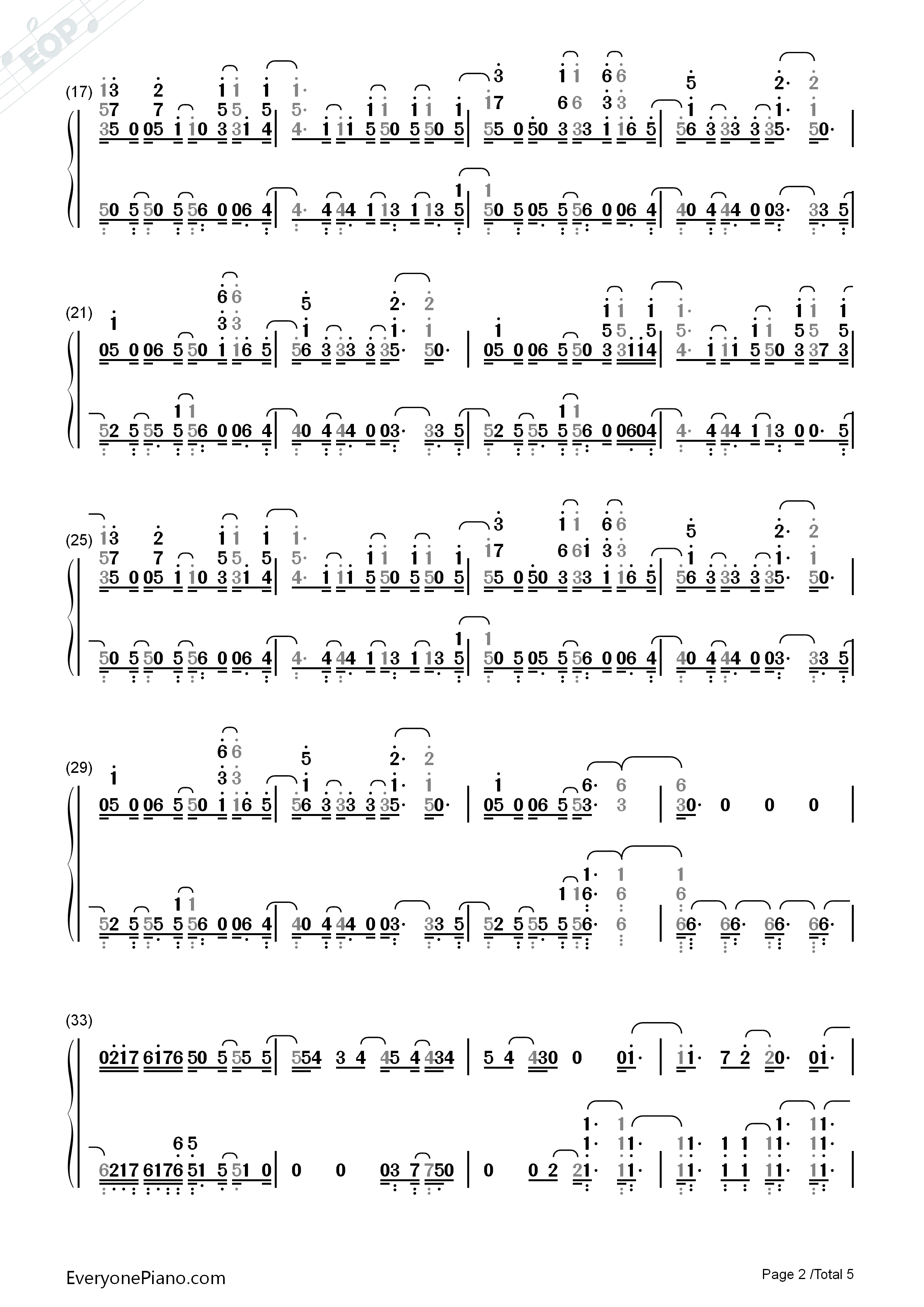 Cut_To_The_Feeling钢琴简谱_Carly_Rae_Jepsen演唱