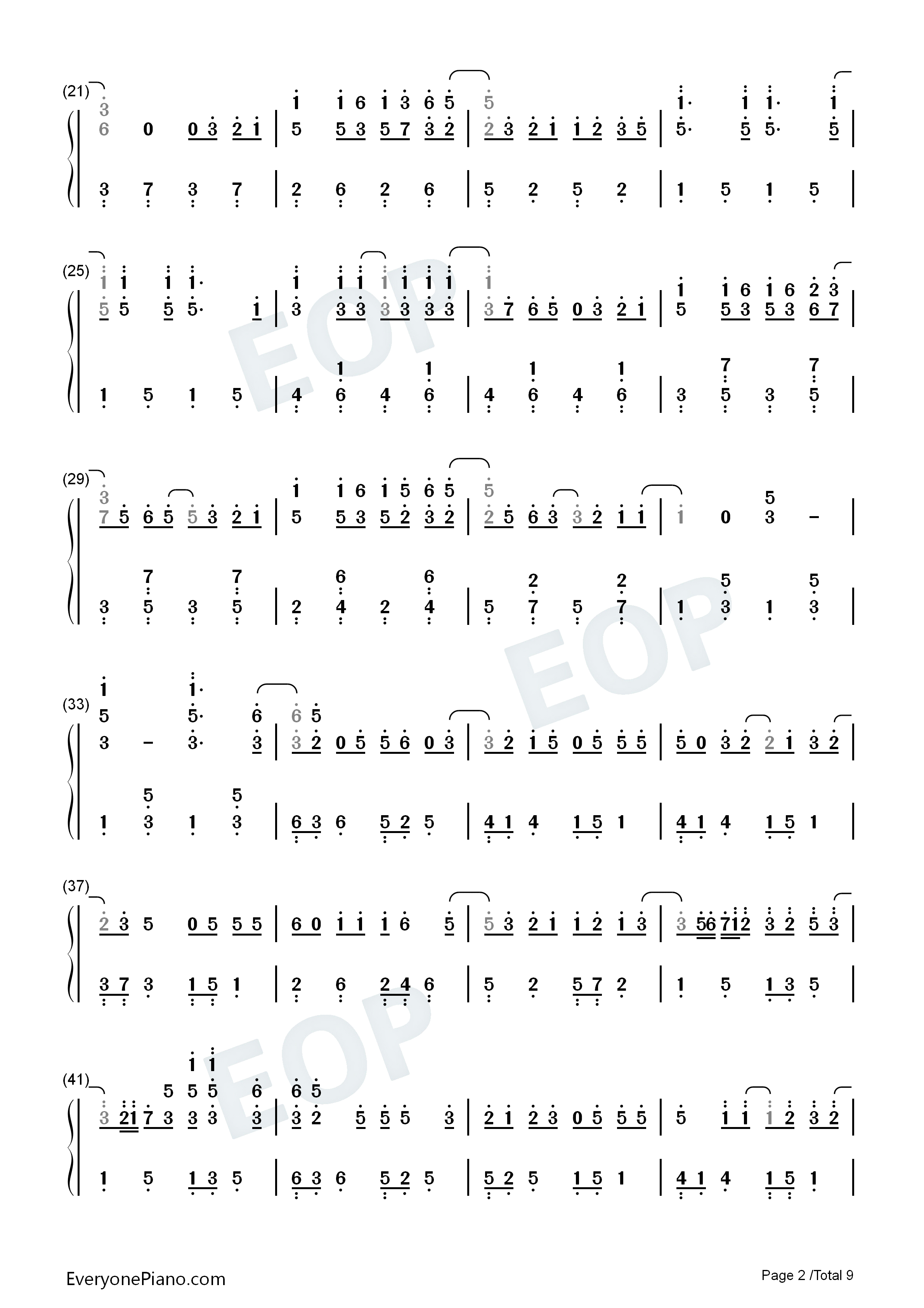 想像フォレスト钢琴简谱_IA演唱