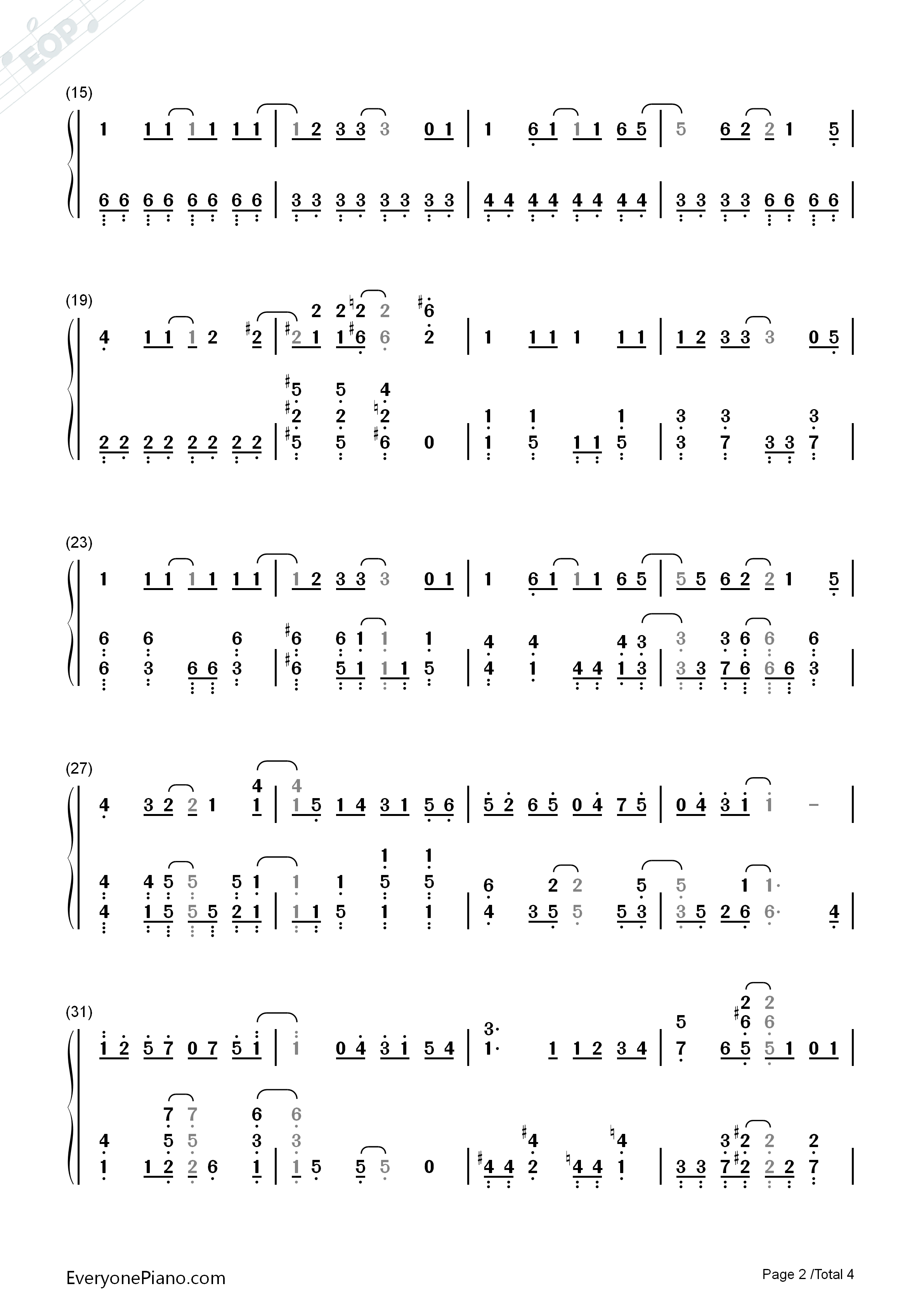 発見者はワタシ钢琴简谱_たぴみる演唱