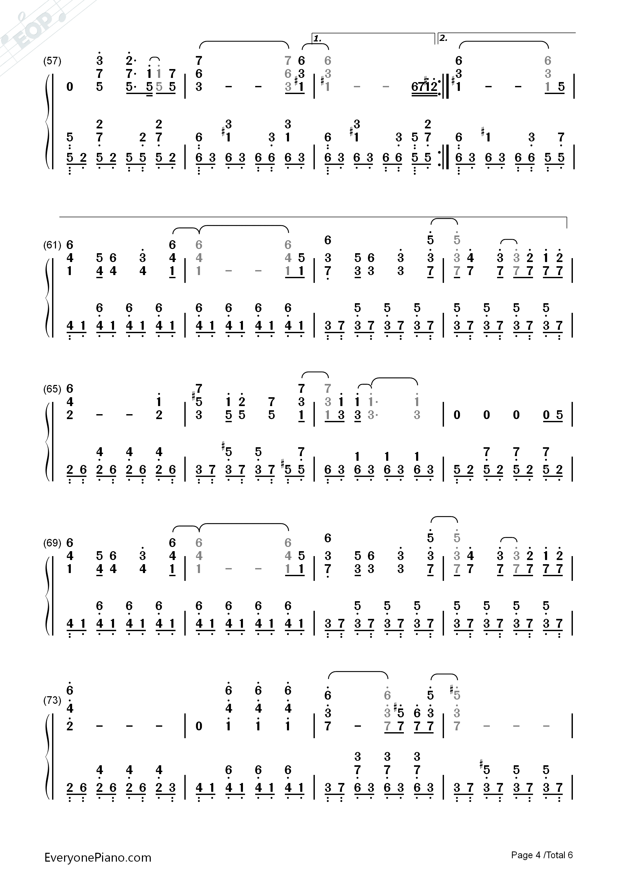 God_knows...钢琴简谱_平野绫演唱