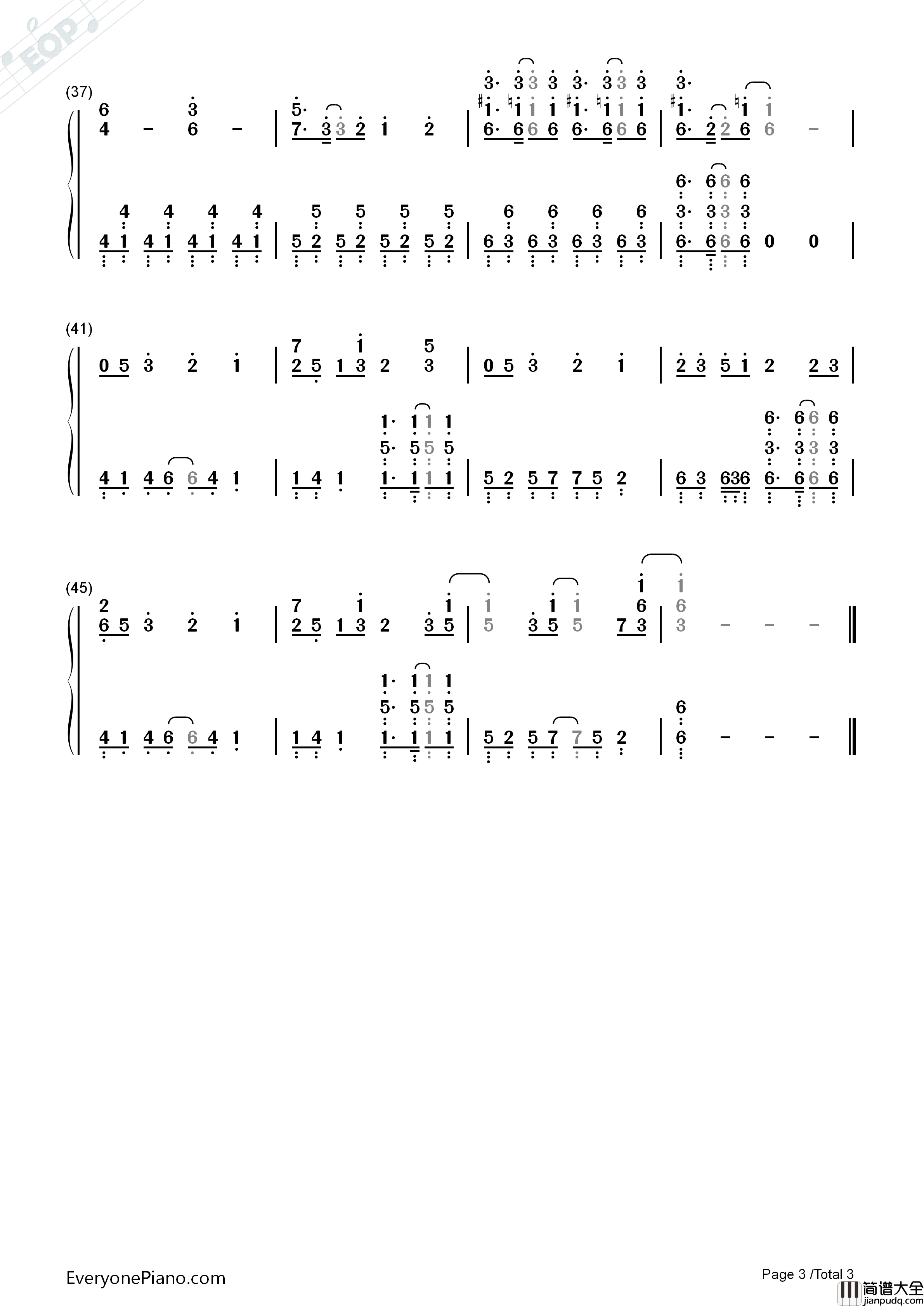 Precious_You钢琴简谱_藤田茜_宫本侑芽_小泽亚李演唱