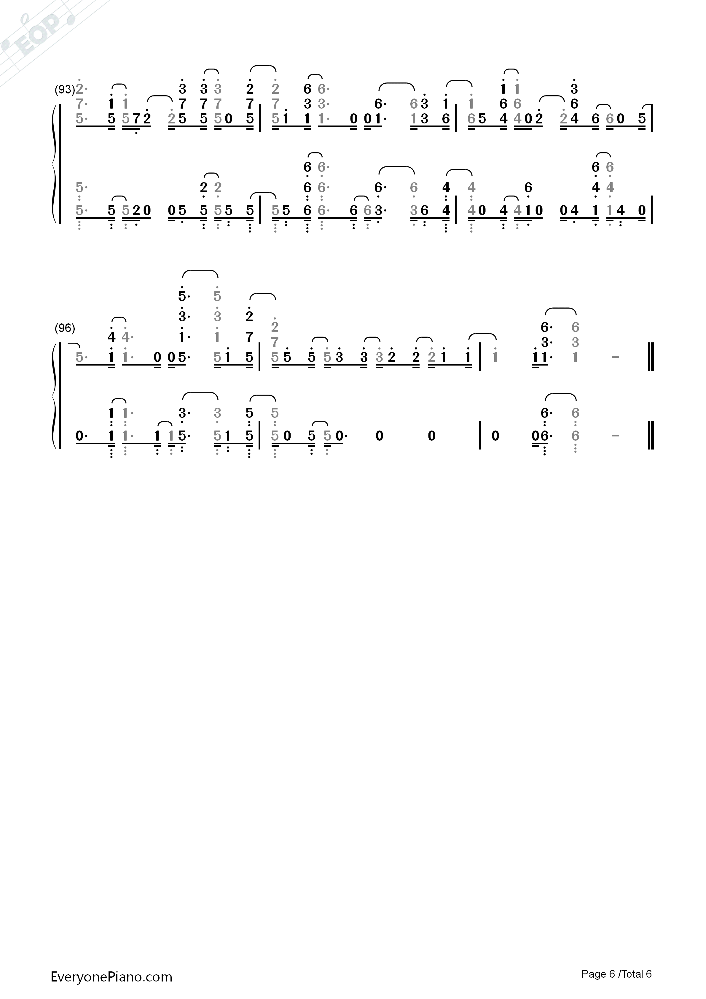 Tired钢琴简谱_Alan_Walker_ft_Galvin_James演唱