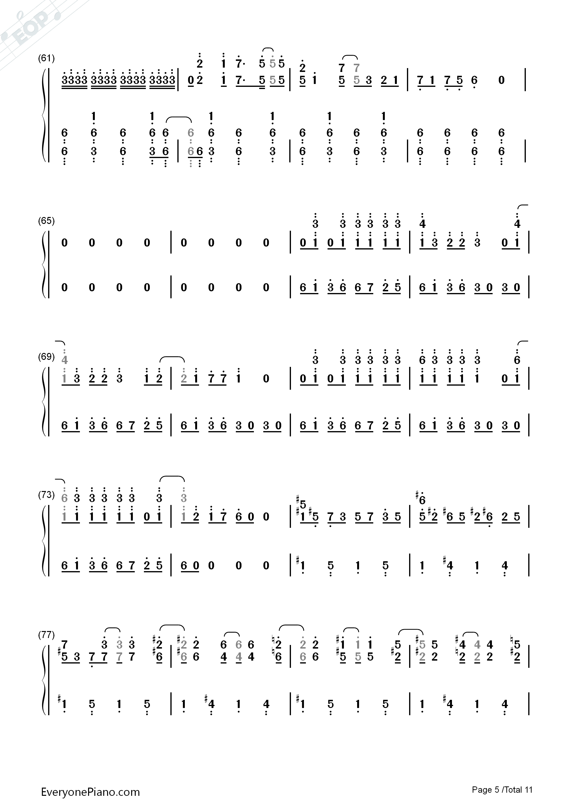 マトリョシカ钢琴简谱_触手猴演唱