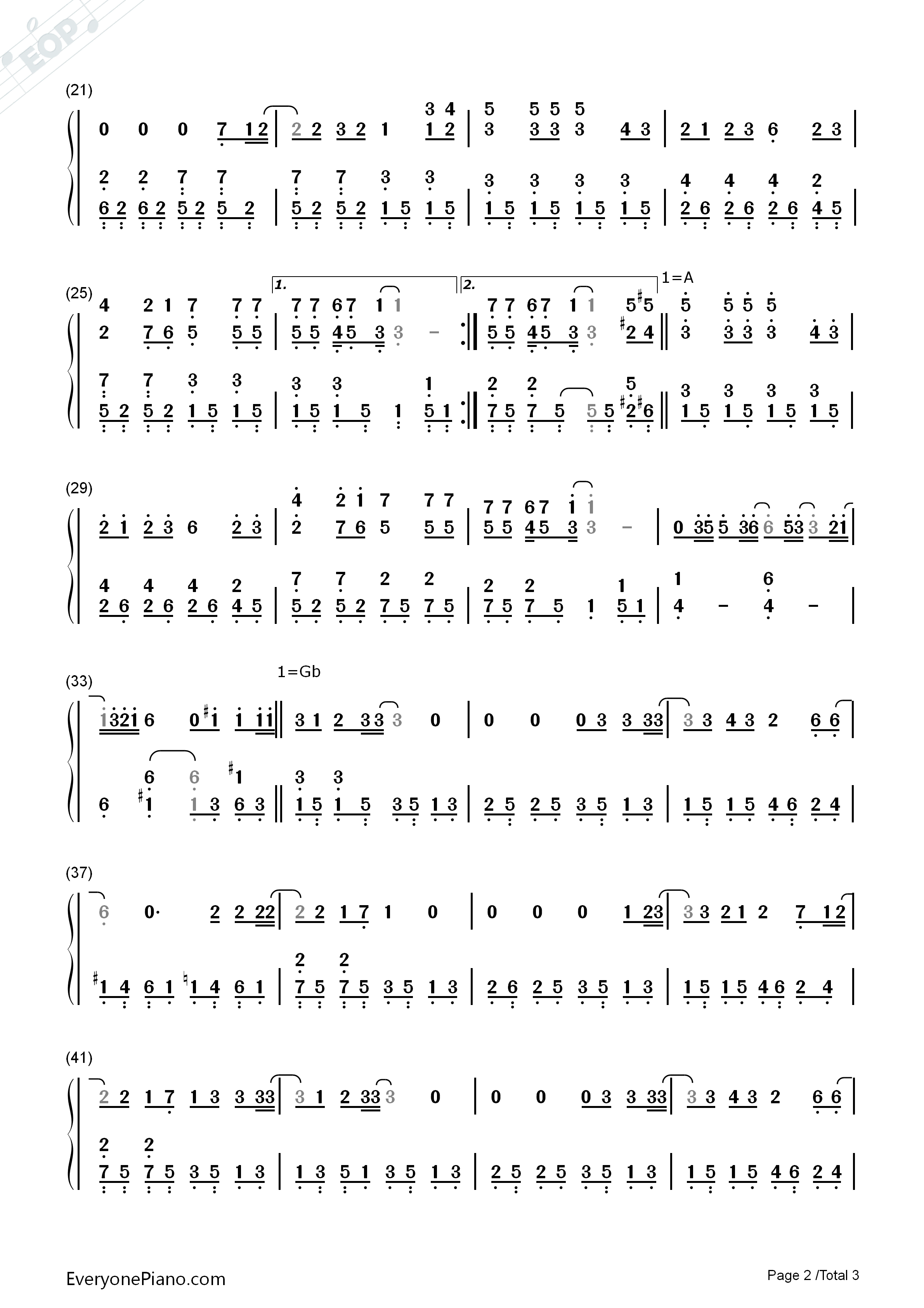 Seasons_in_the_Sun钢琴简谱_西城男孩（Westlife）演唱