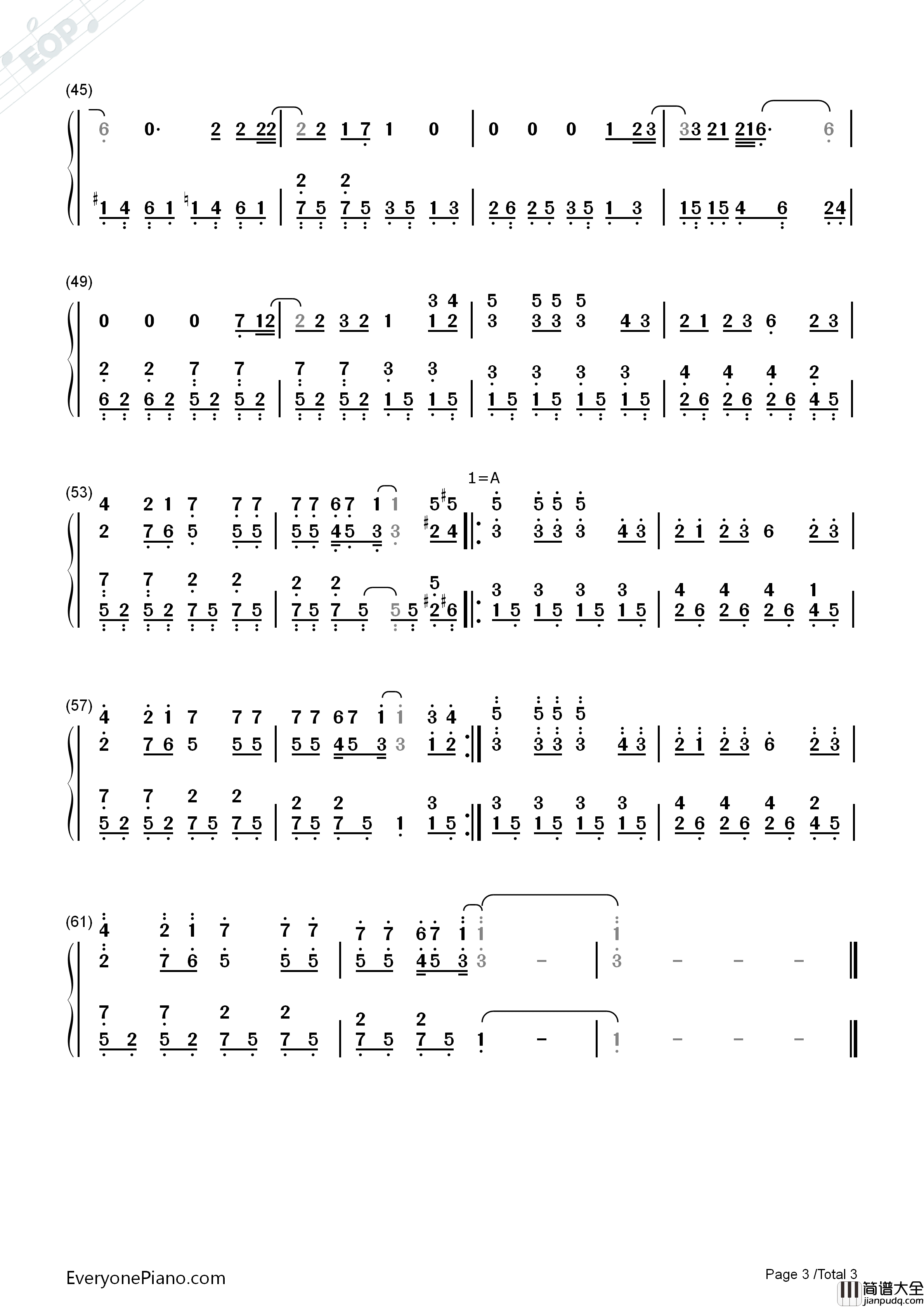 Seasons_in_the_Sun钢琴简谱_西城男孩（Westlife）演唱