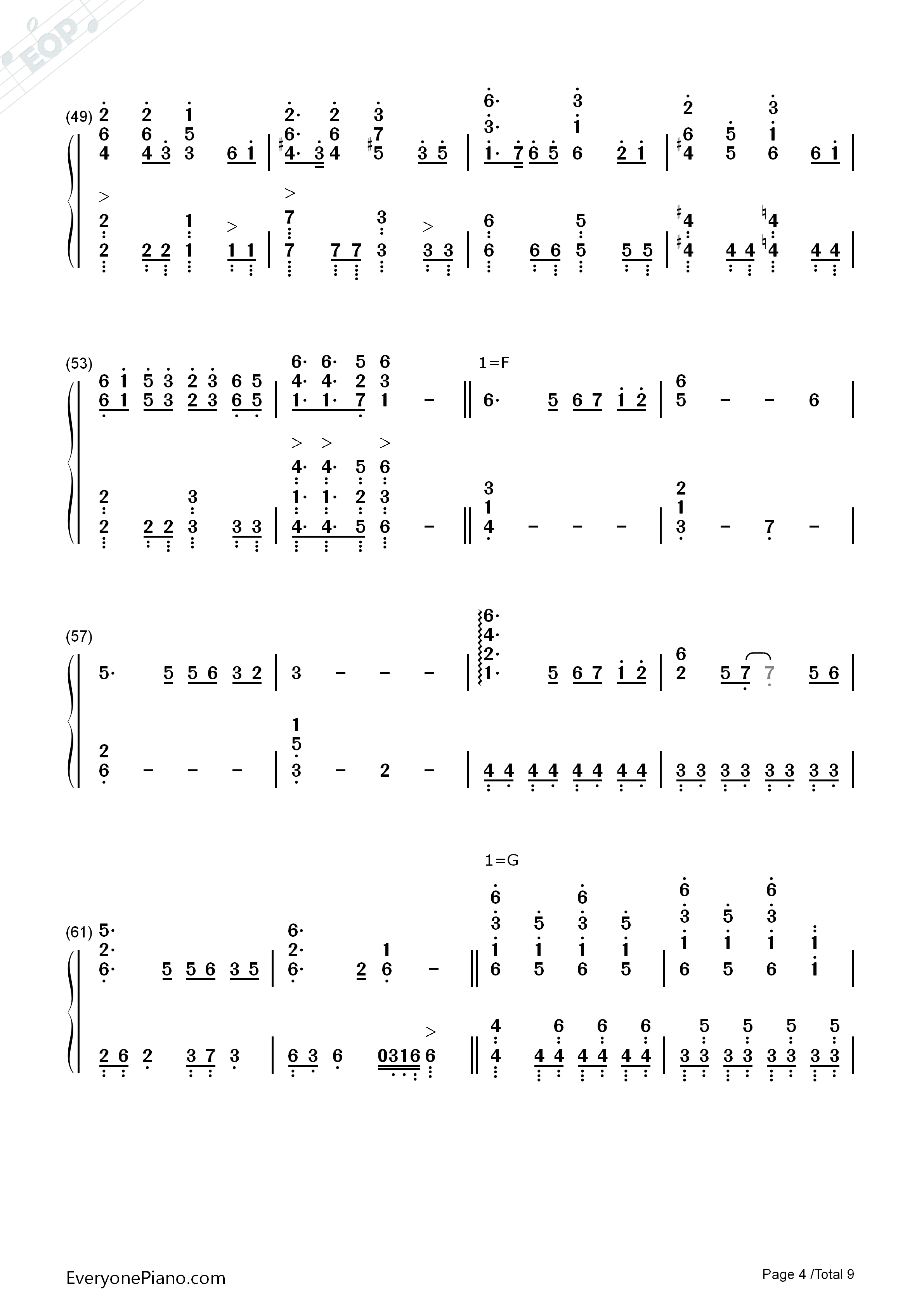 拍手喝采歌合钢琴简谱_supercell演唱