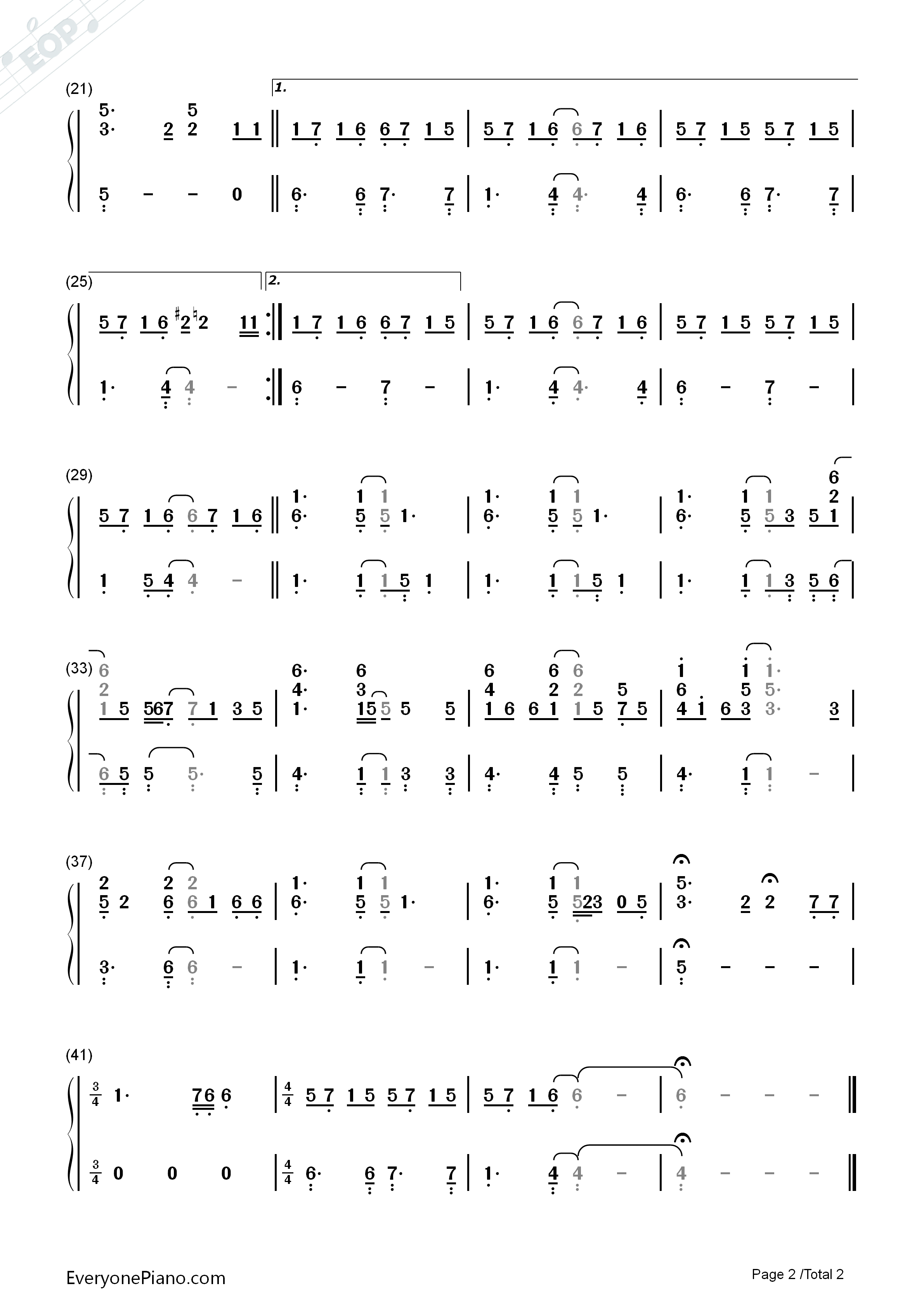 True_Colors钢琴简谱_Phil_Collins演唱