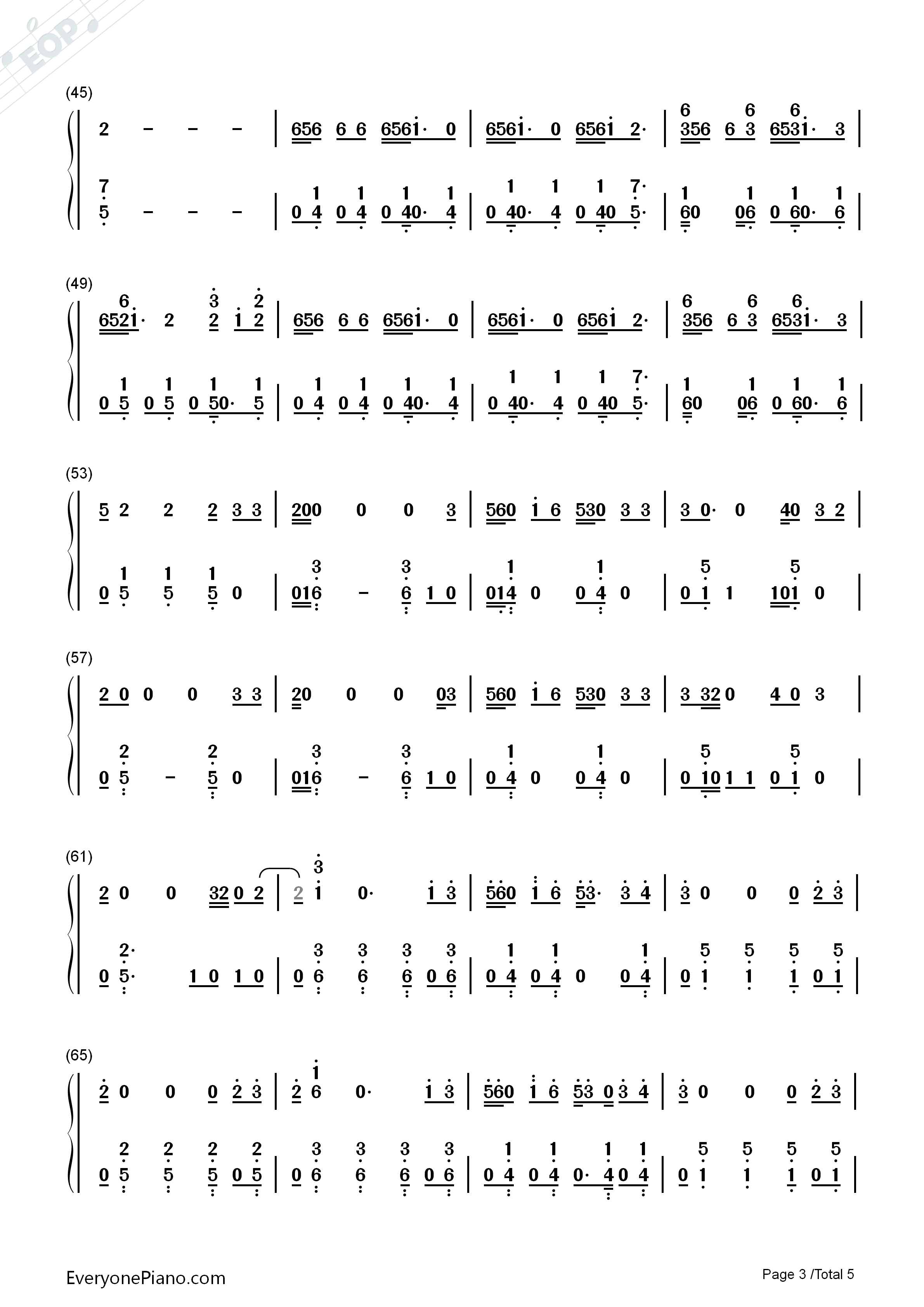 OK钢琴简谱_Robin_Schulz__James_Blunt演唱