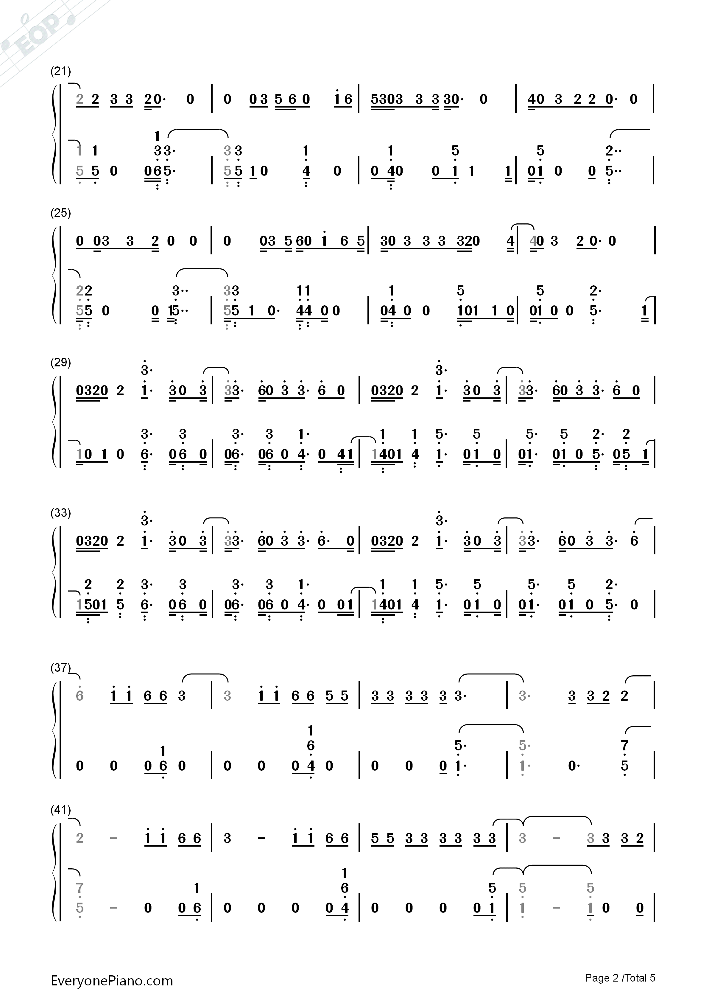 OK钢琴简谱_Robin_Schulz__James_Blunt演唱