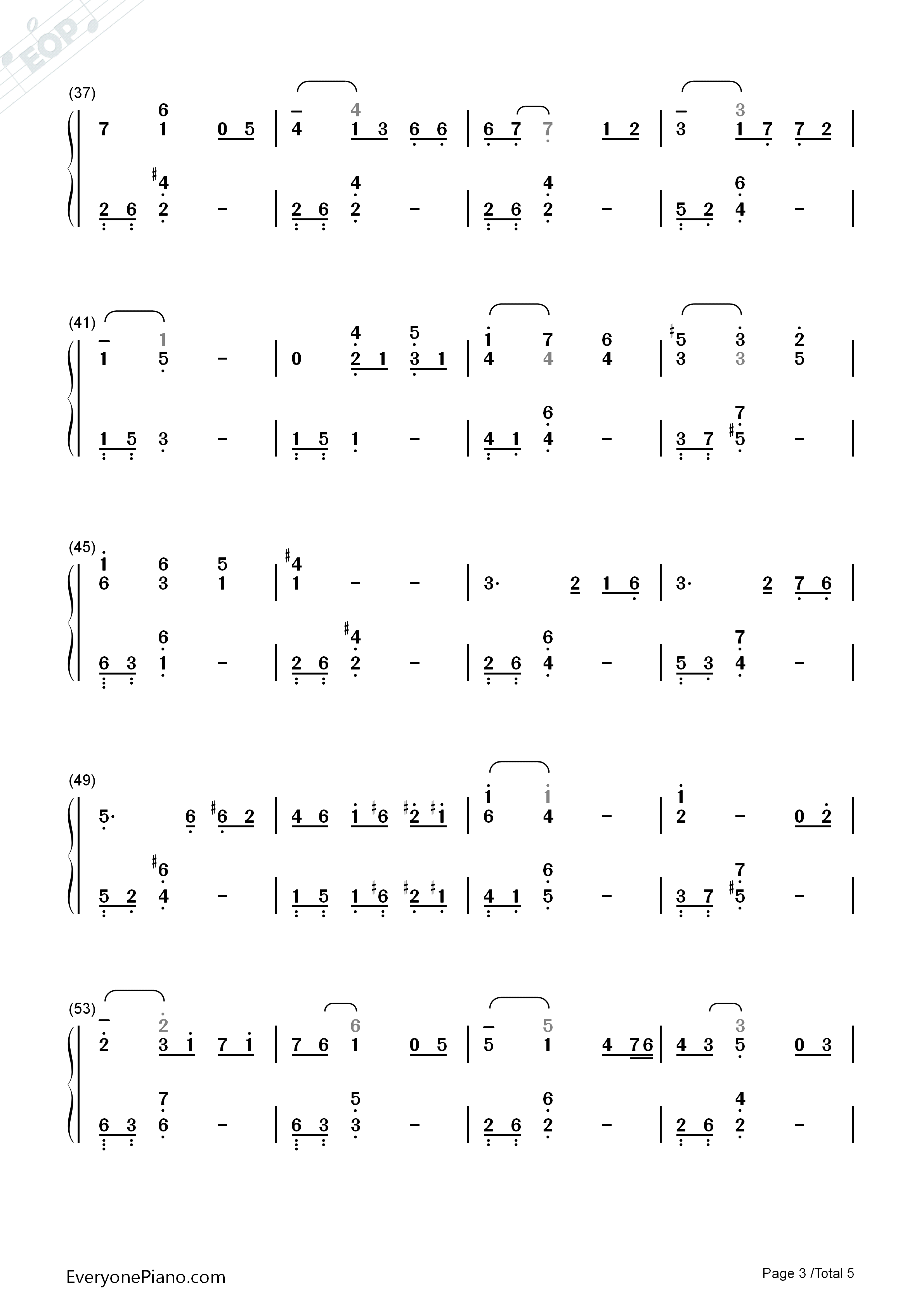 Amar_Pelos_Dois钢琴简谱_Salvador_Sobral演唱