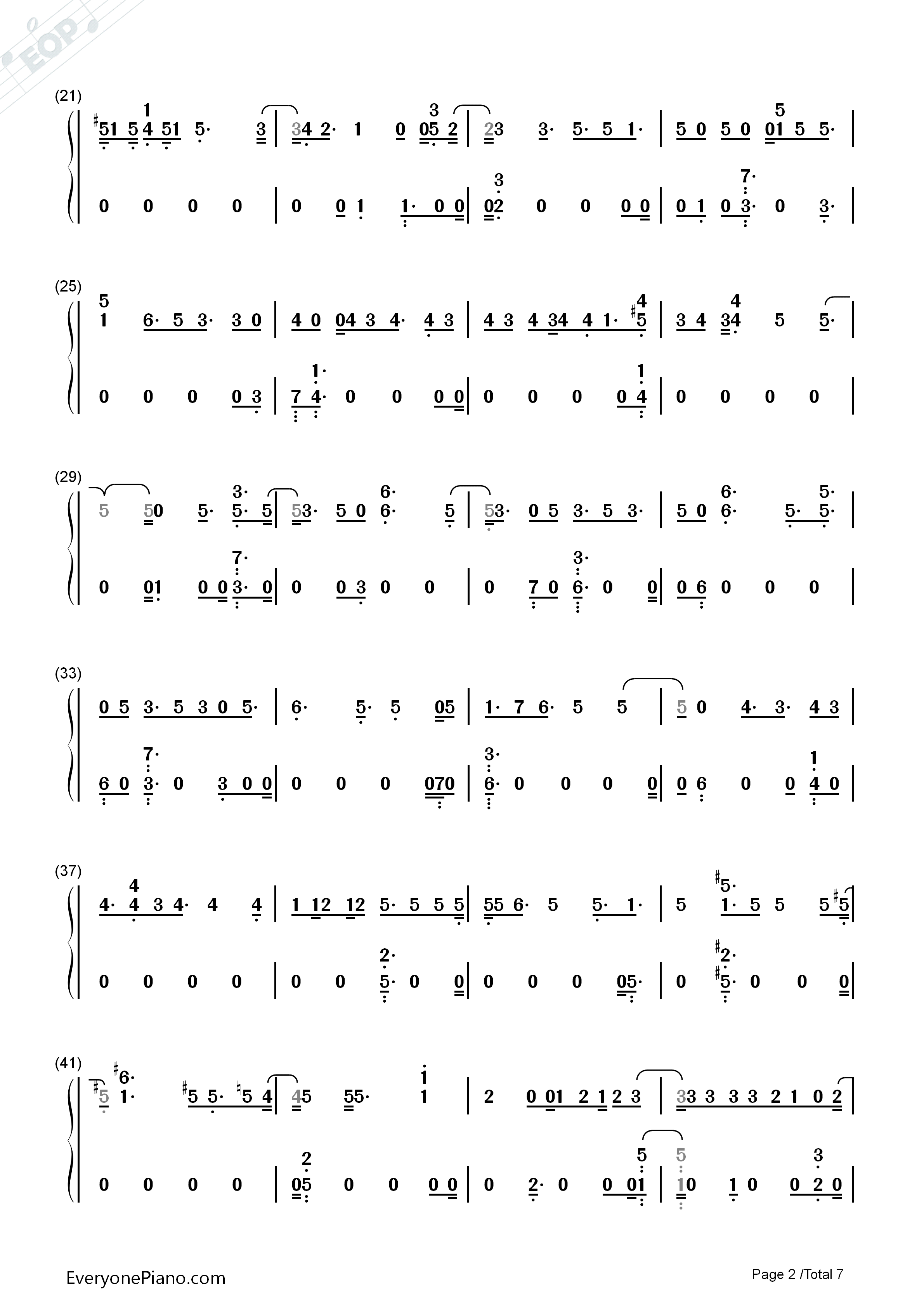 CALLING_YOU钢琴简谱_Highlight演唱