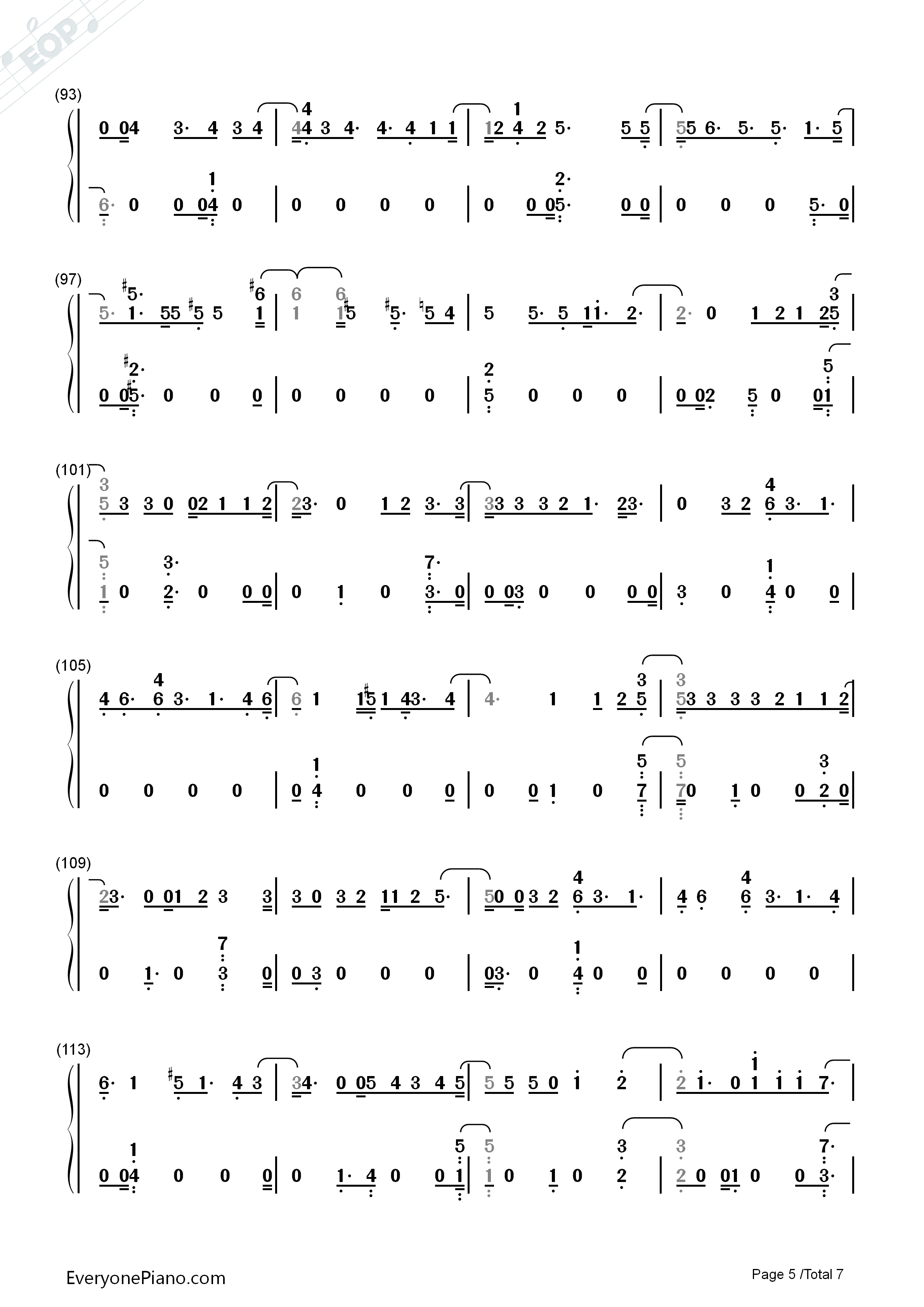 CALLING_YOU钢琴简谱_Highlight演唱