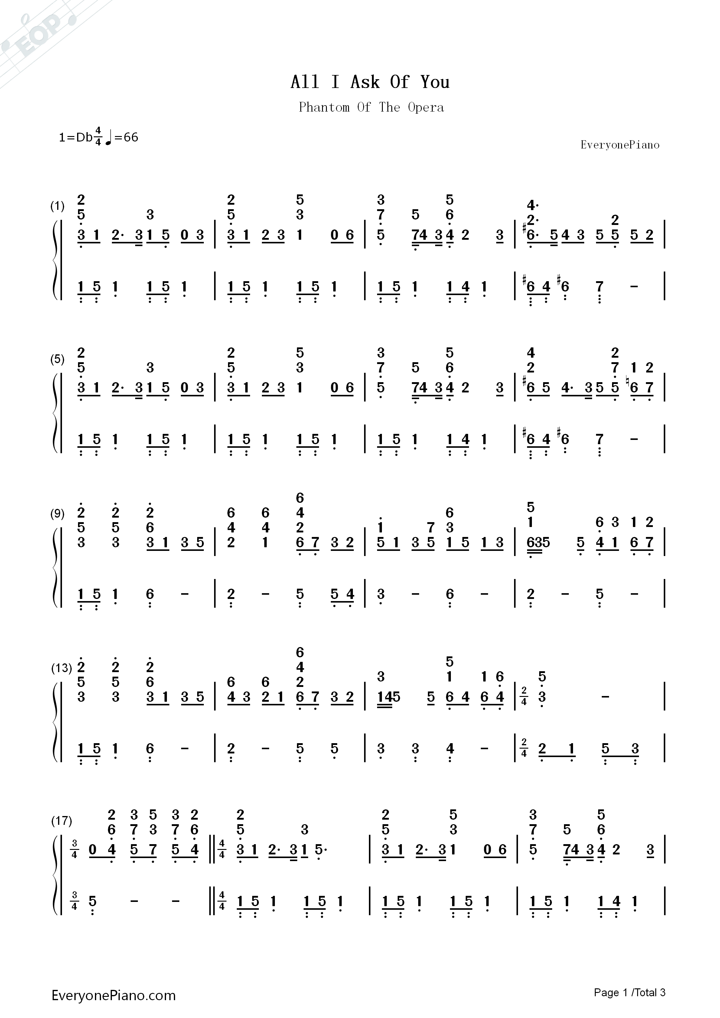 All_I_Ask_of_You钢琴简谱_Andrew_Lloyd_Webber演唱