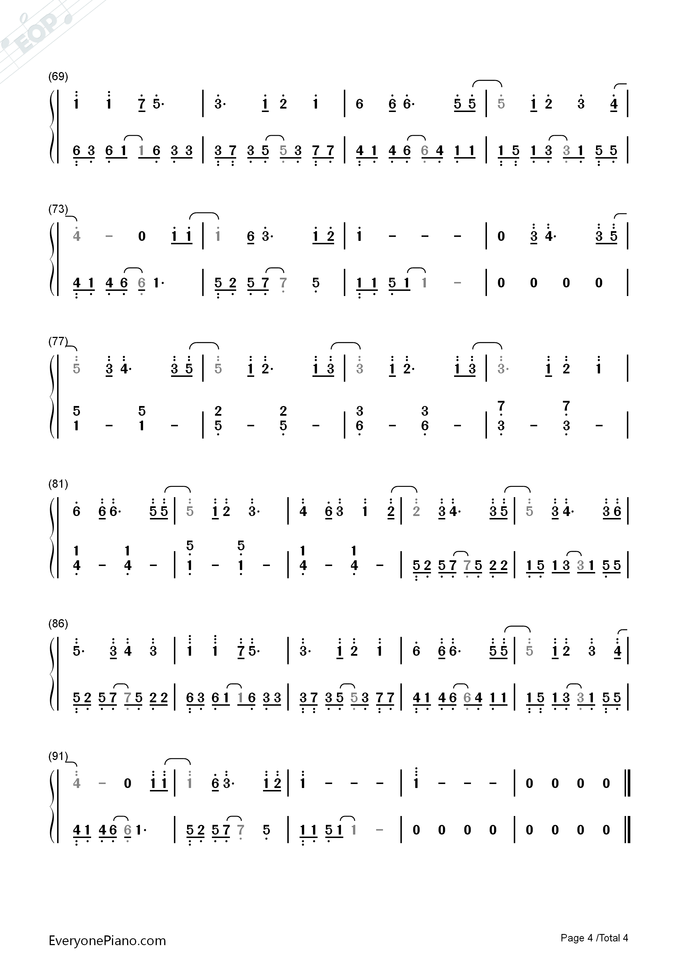 我还想她钢琴简谱_林俊杰演唱