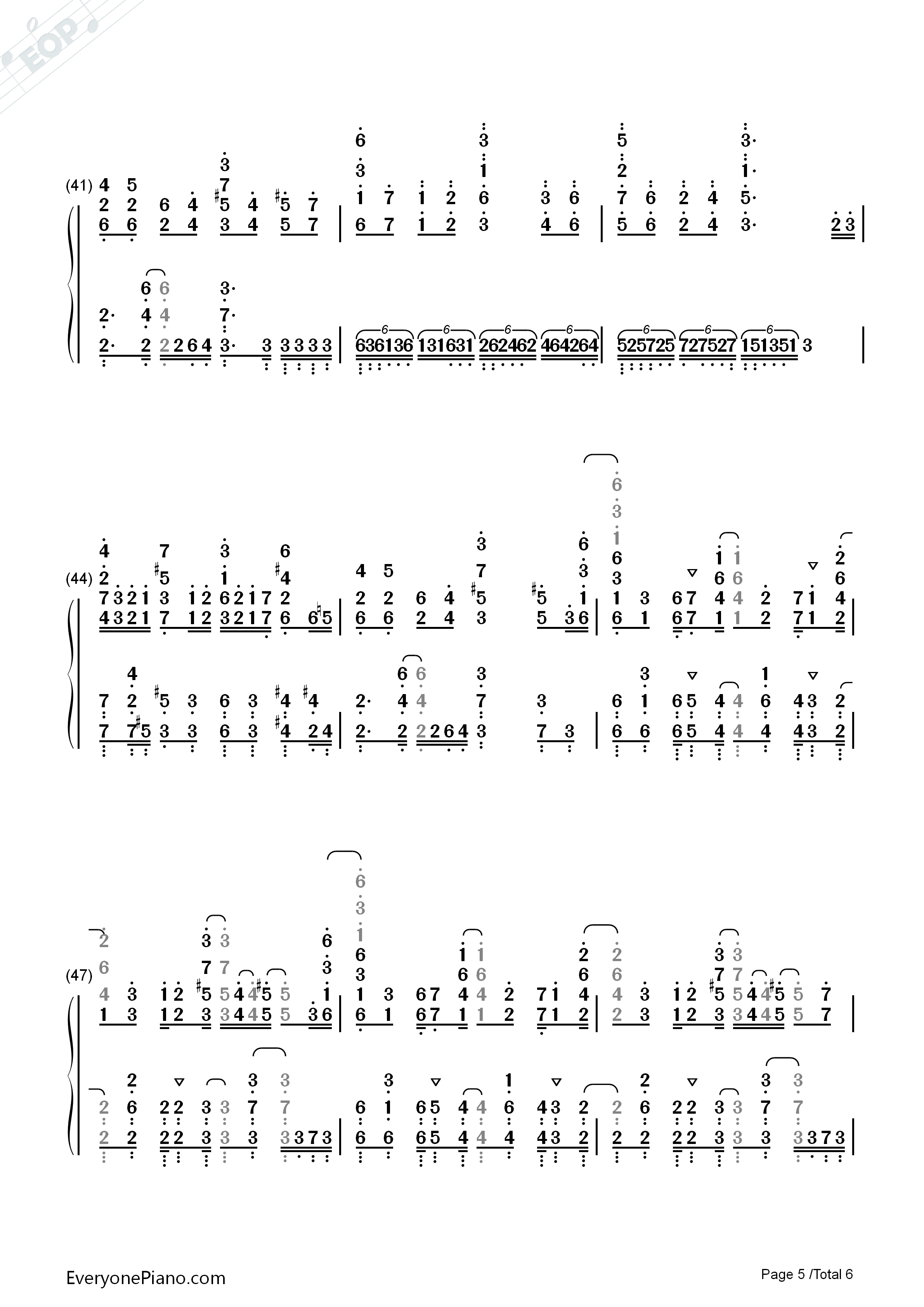 热情のスペクトラム钢琴简谱_生物股长演唱